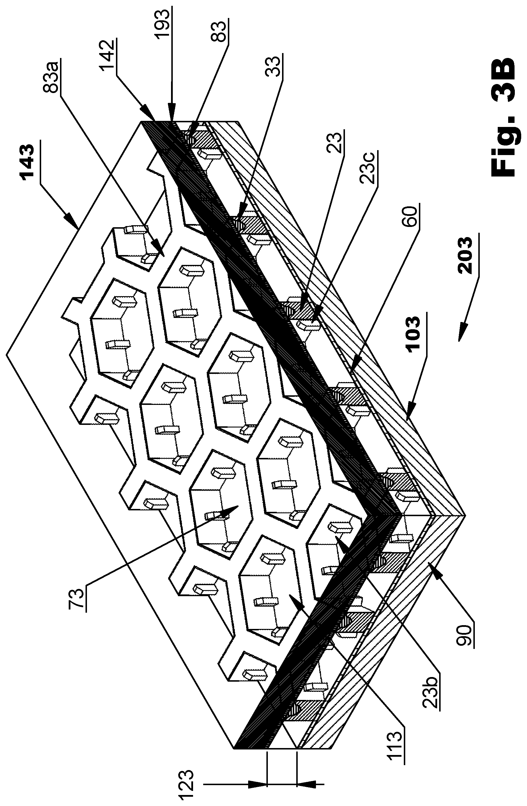 Patent US11774791 Figure 7 – Switchable light modulator device comprising polymer structures that create a plurality of cavities that are sealed with a fluid comprising electrophoretic particles