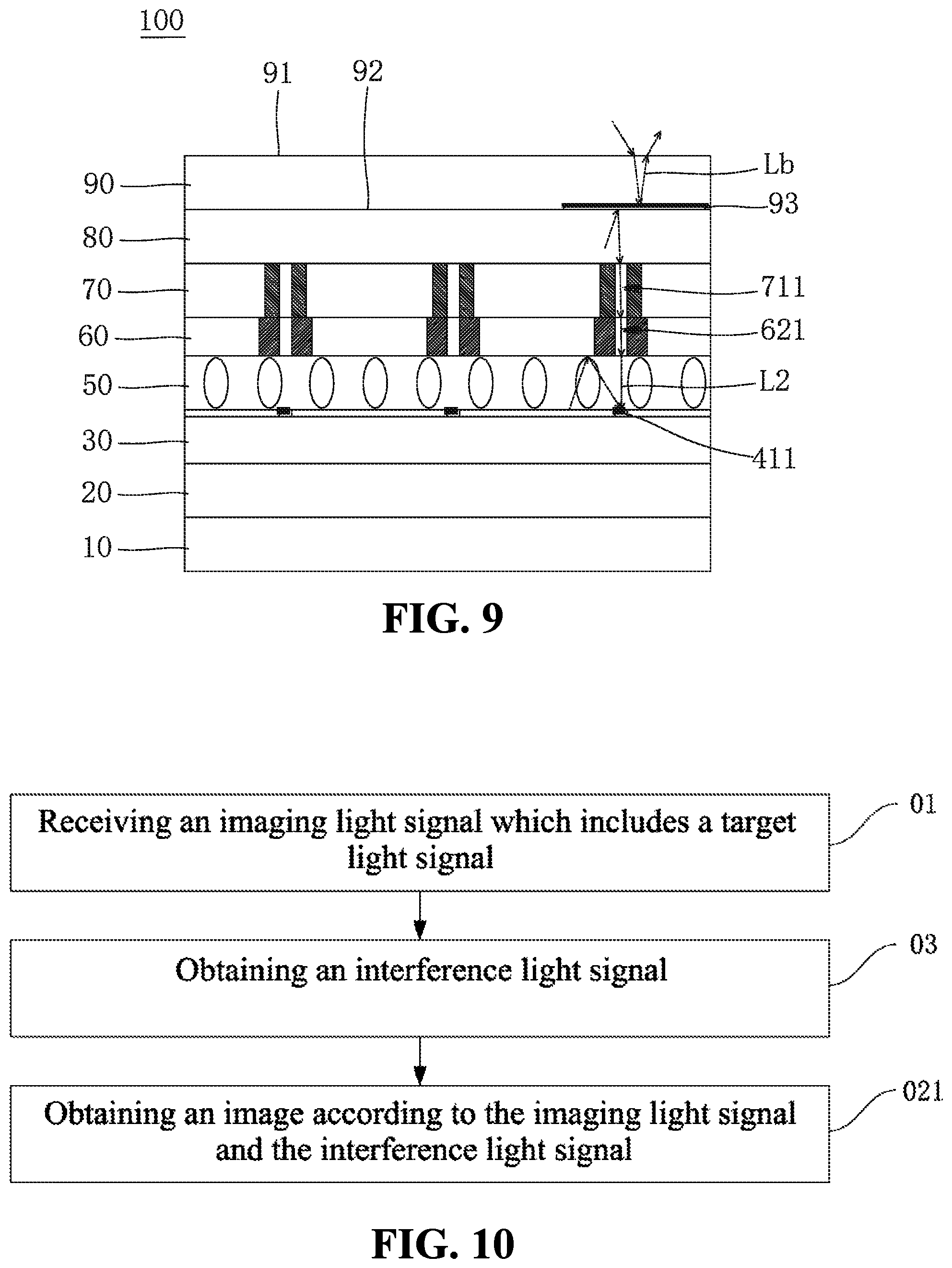 Patent US11774792 Figure 7 – Display device including a photosensitive layer and a collimation layer and electronic device