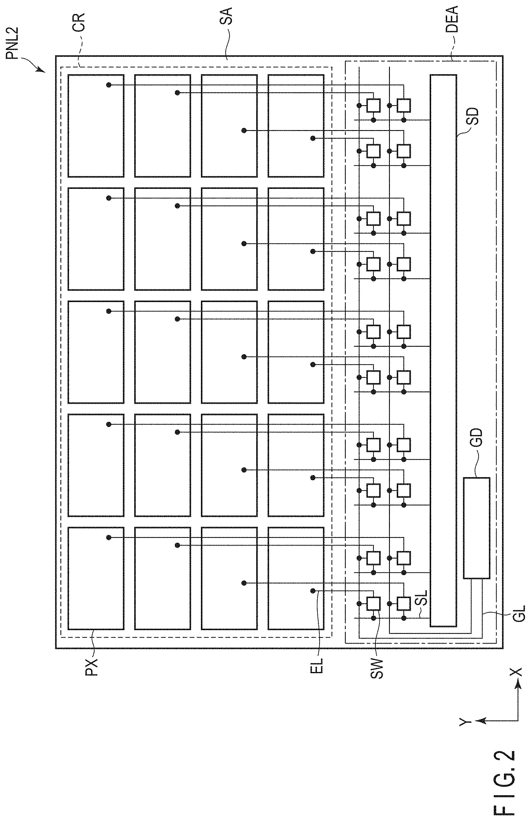 Patent US11774793 Figure 2 – Electronic apparatus and display device