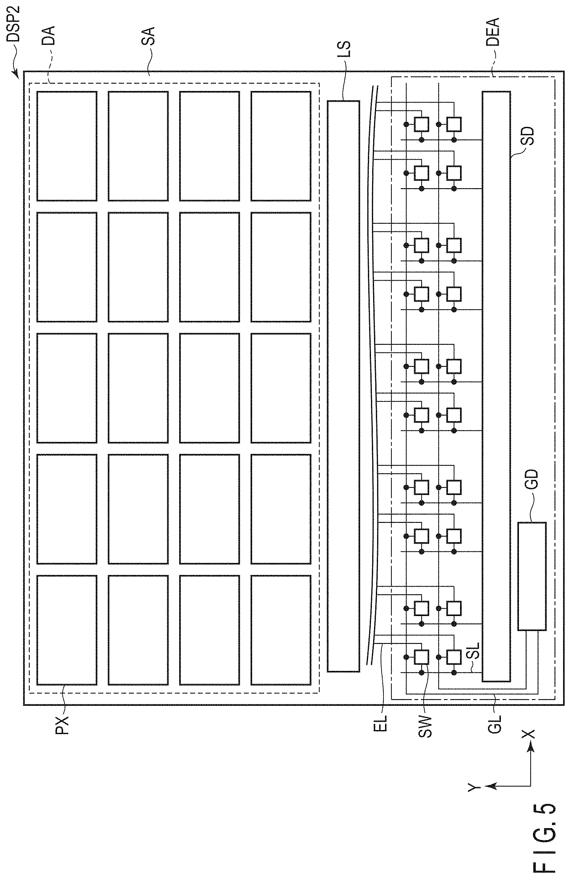 Patent US11774793 Figure 5 – Electronic apparatus and display device