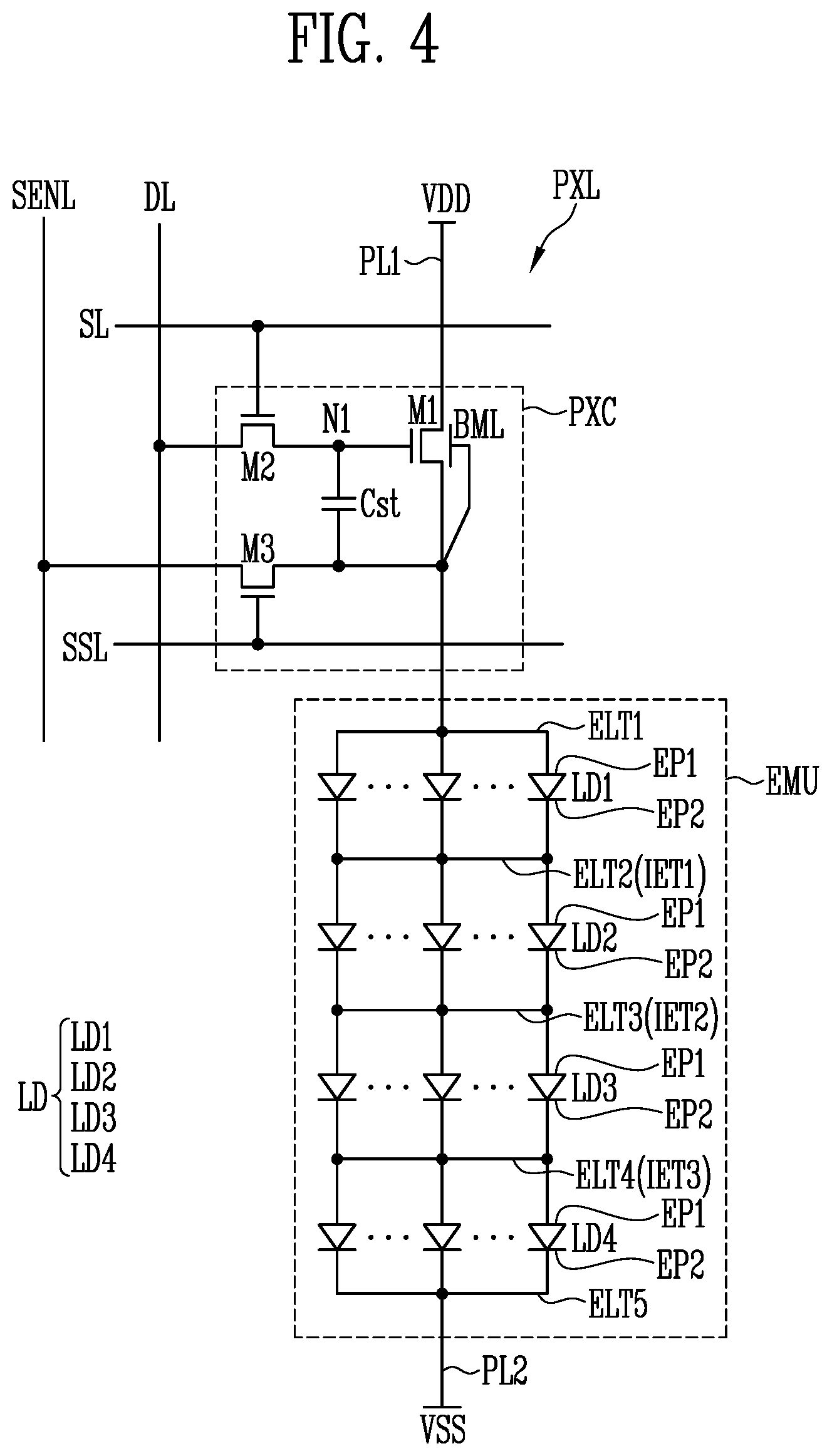 Patent US11774796 Figure 4 – Display device and method of manufacturing the same