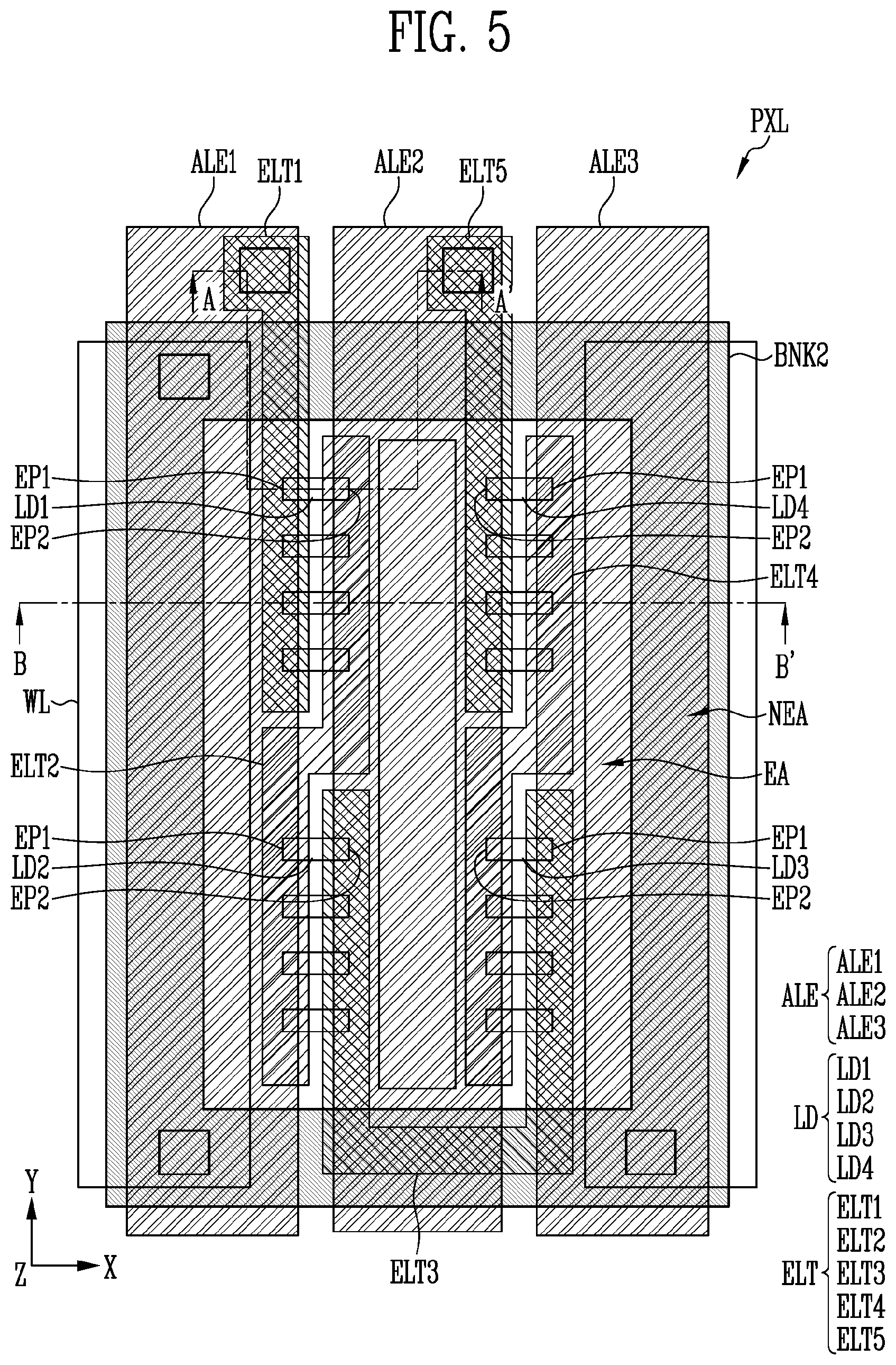 Patent US11774796 Figure 5 – Display device and method of manufacturing the same