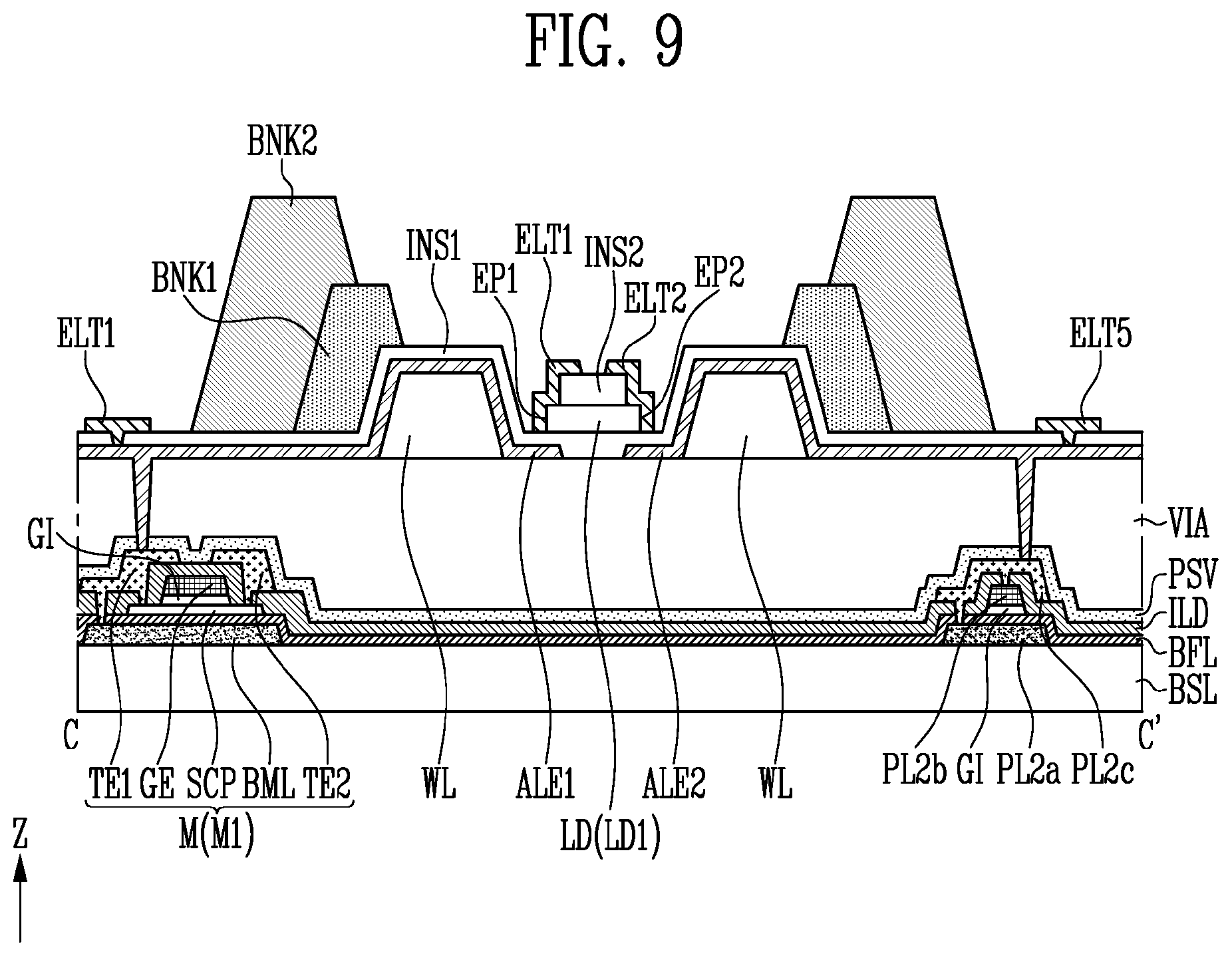 Patent US11774796 Figure 9 – Display device and method of manufacturing the same
