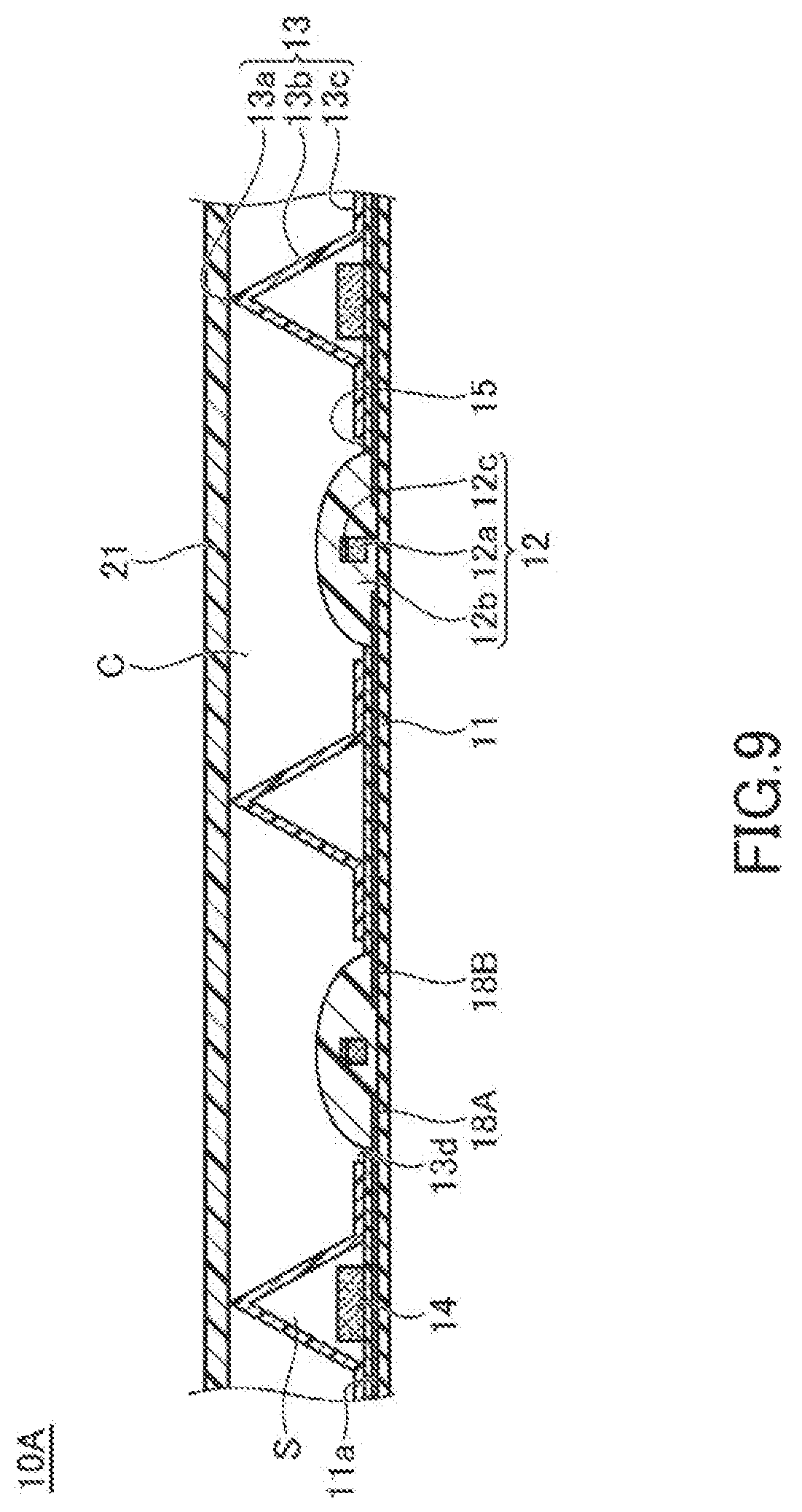 Patent US11774798 Figure 9 – Light-emitting device and liquid crystal display device