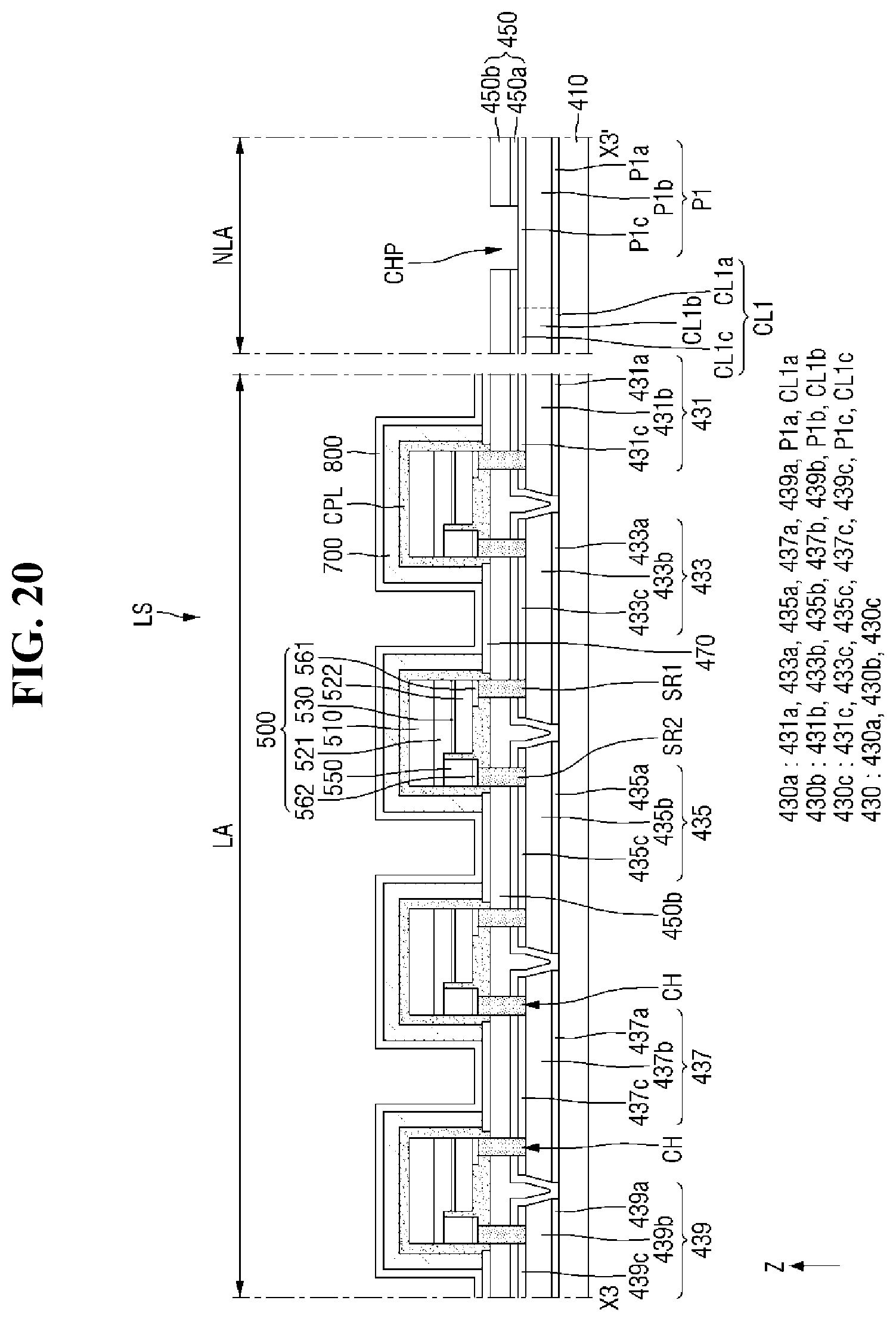 Patent US11774799 Figure 19 – Backlight unit and display device including the same