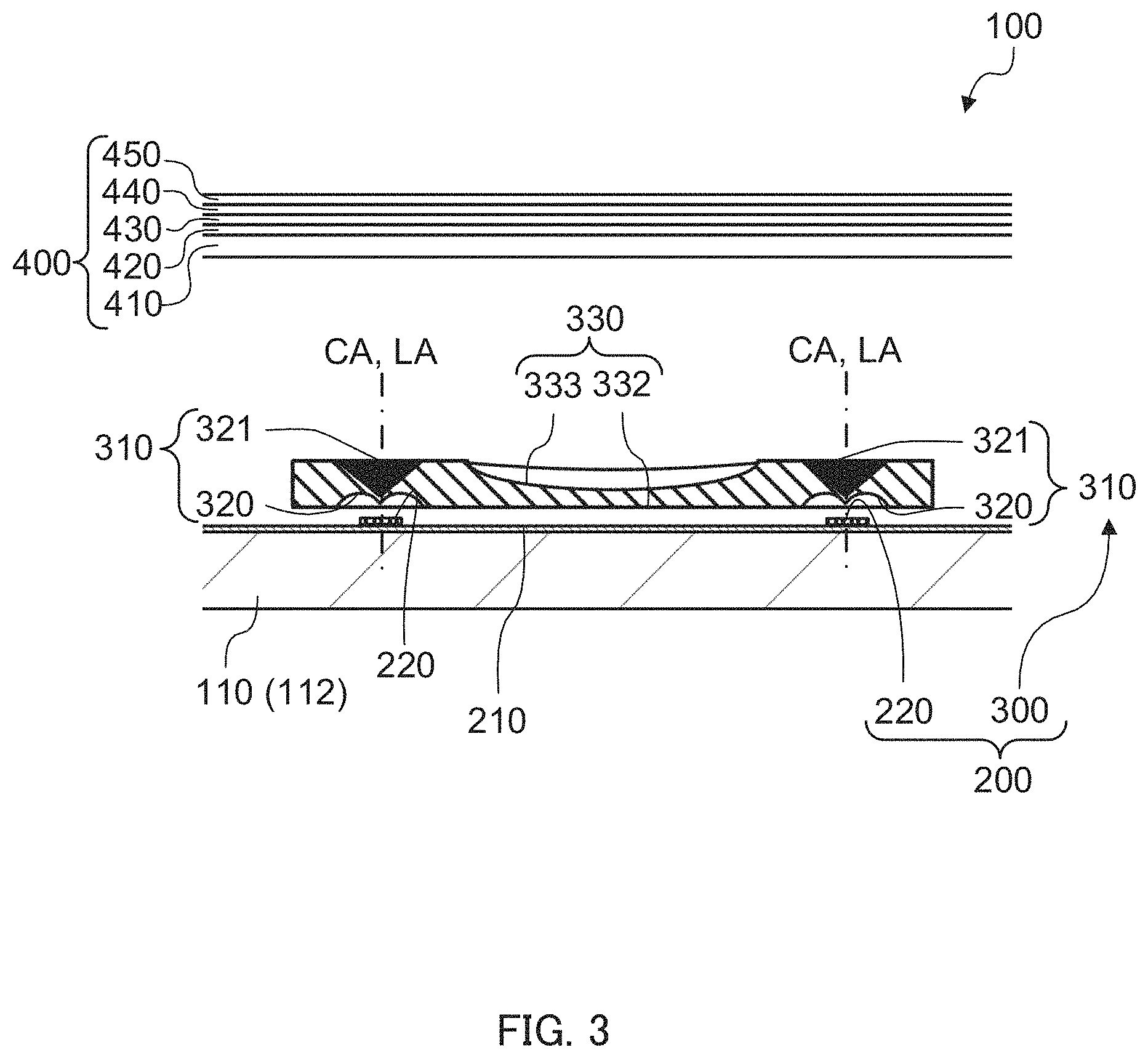 Patent US11774801 Figure 3 – Surface light source device, display device and light flux controlling member