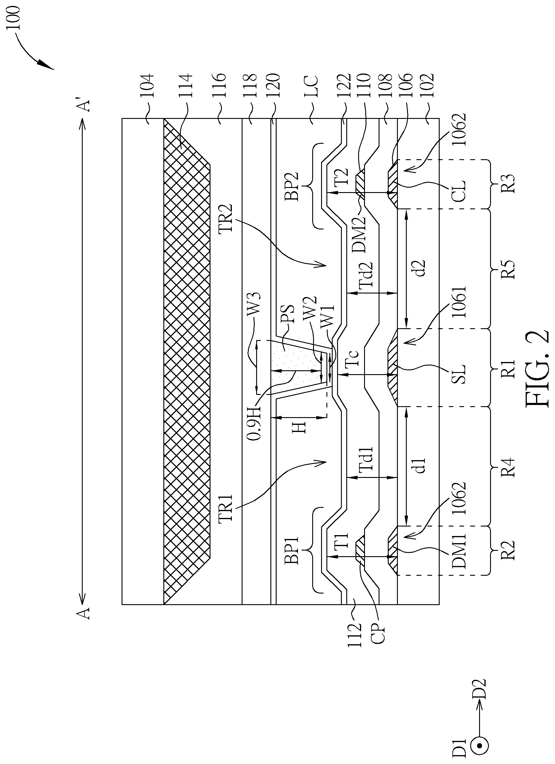Patent US11774804 Figure 2 – Display device