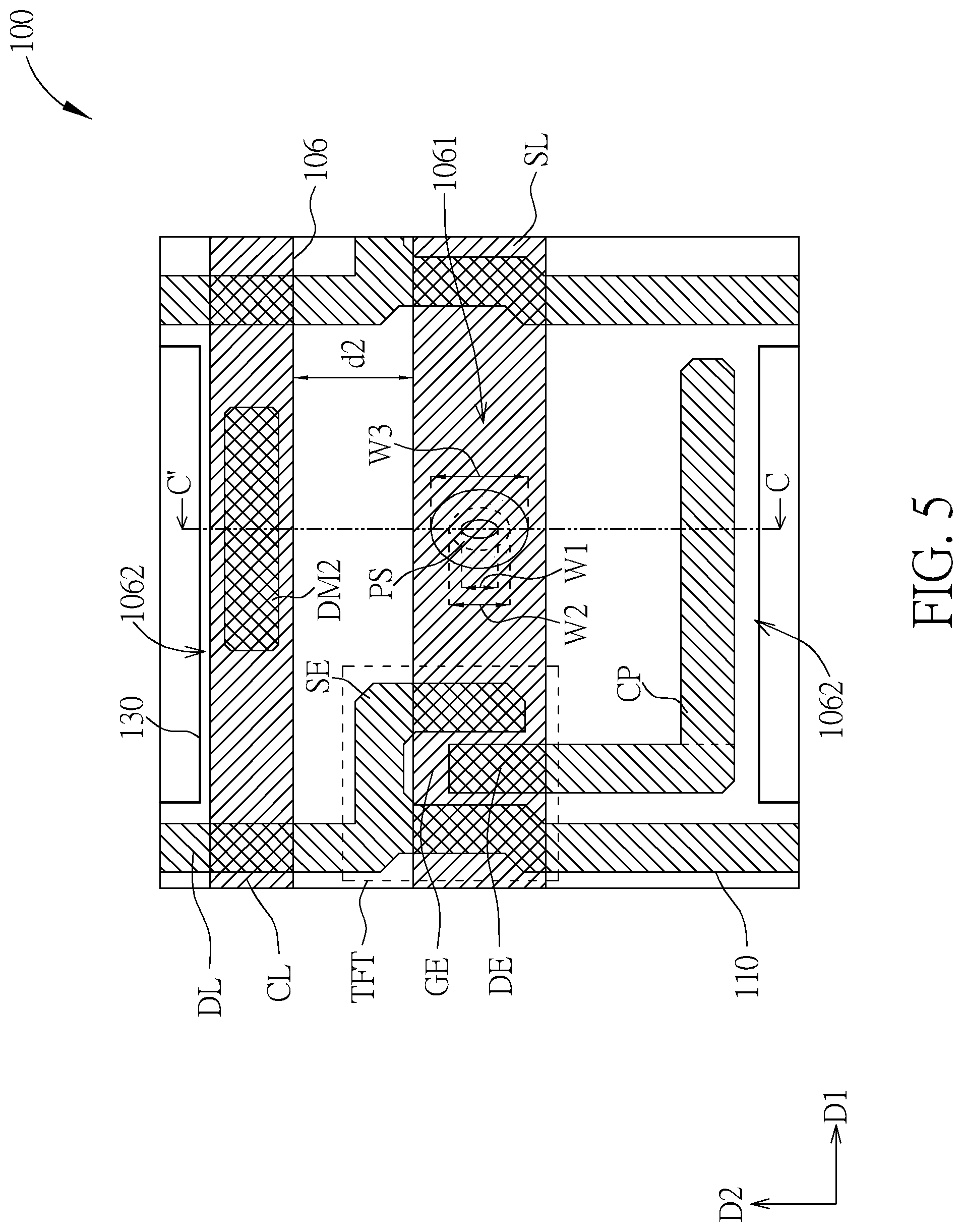 Patent US11774804 Figure 5 – Display device