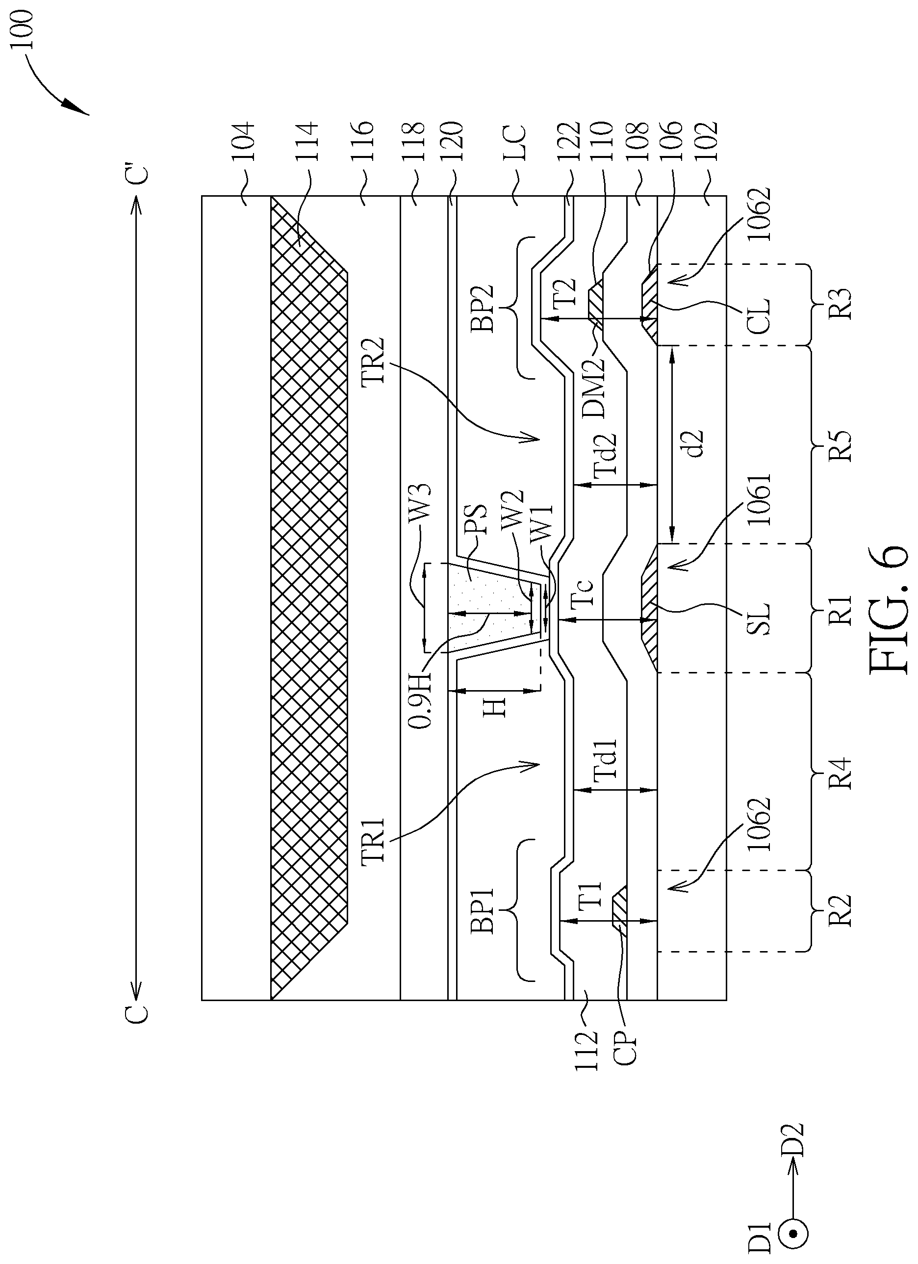 Patent US11774804 Figure 6 – Display device