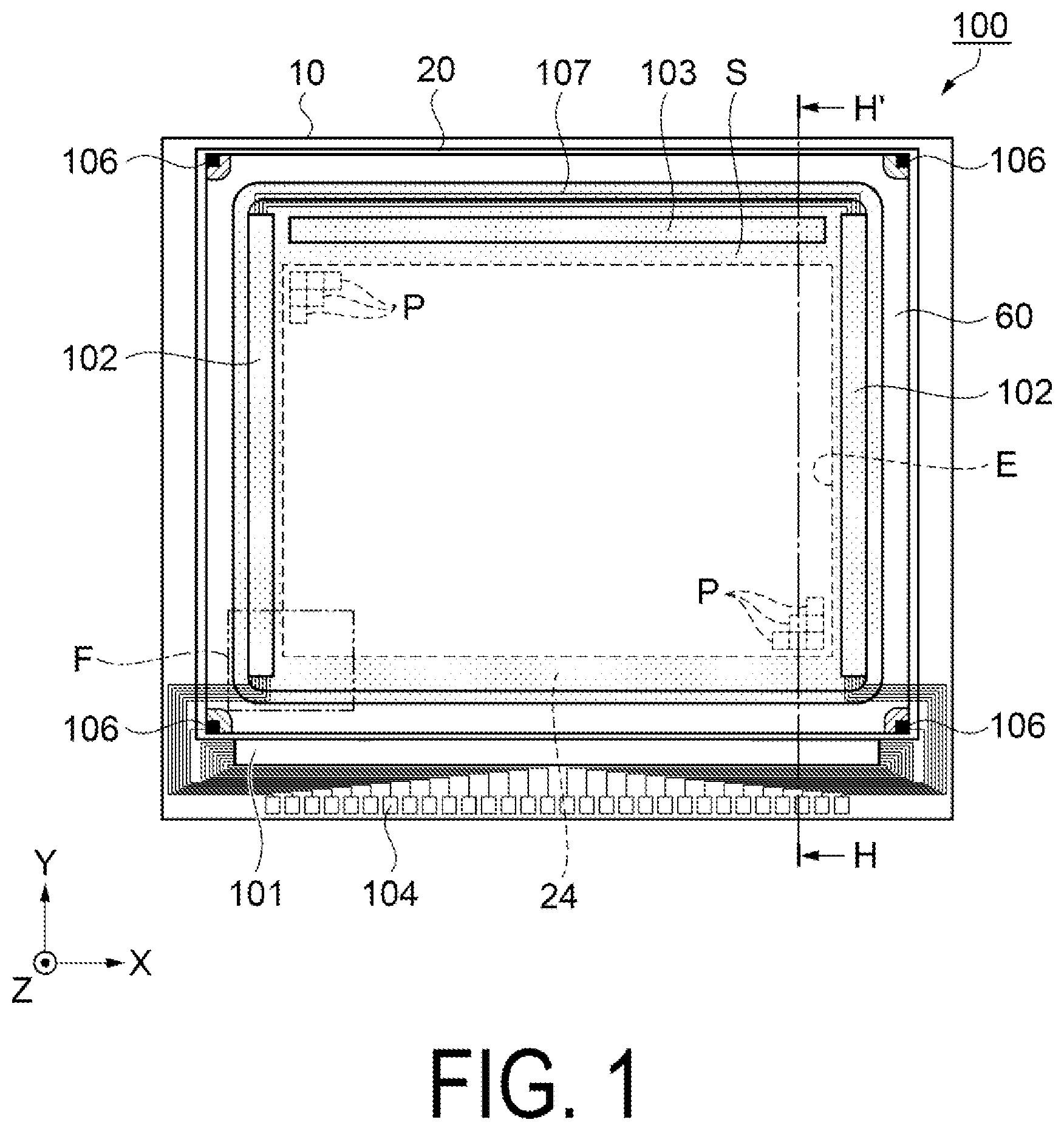Patent US11774805 Figure 1 – Electrooptic apparatus and electronic apparatus