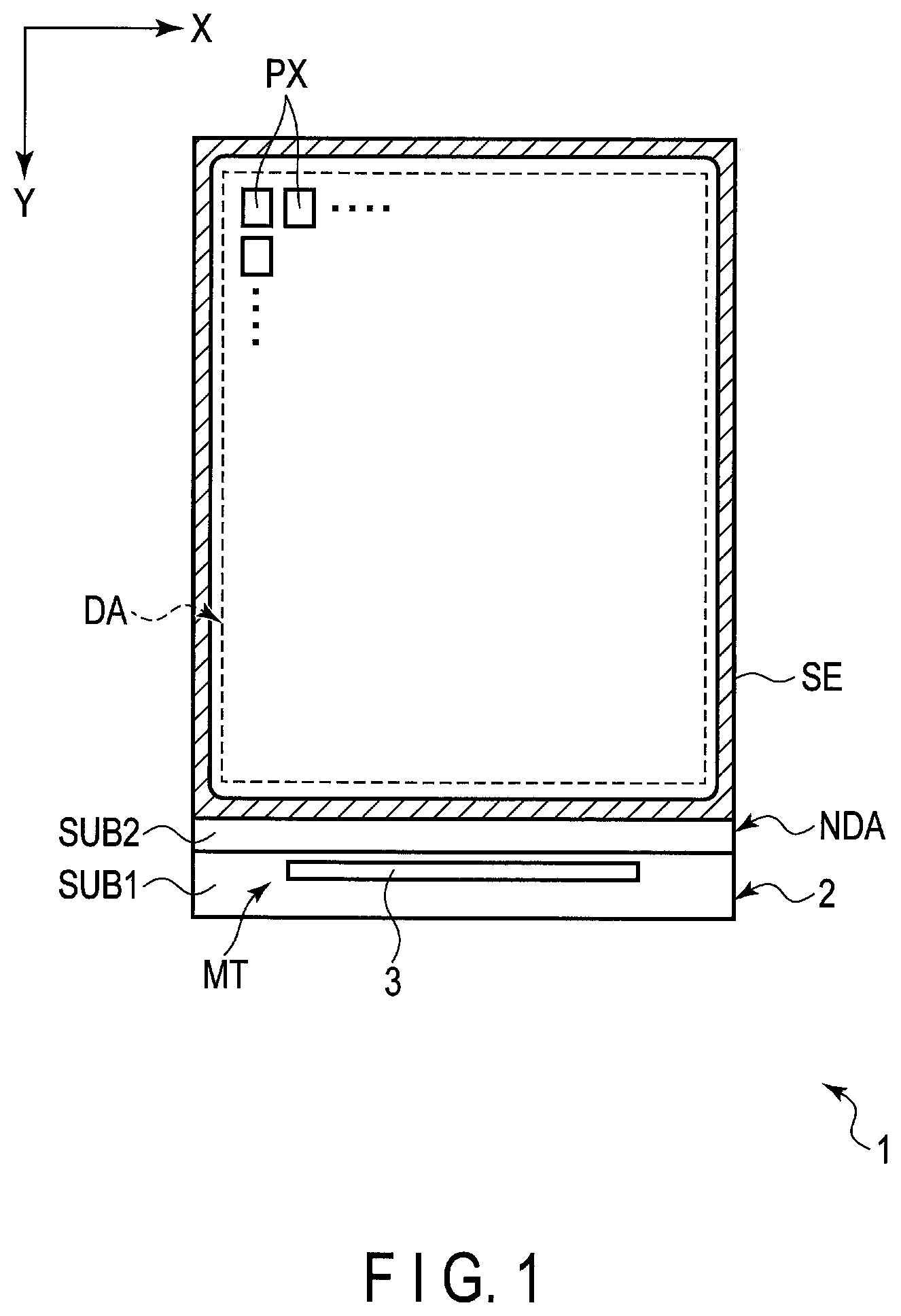 Patent US11774808 Figure 1 – Display device