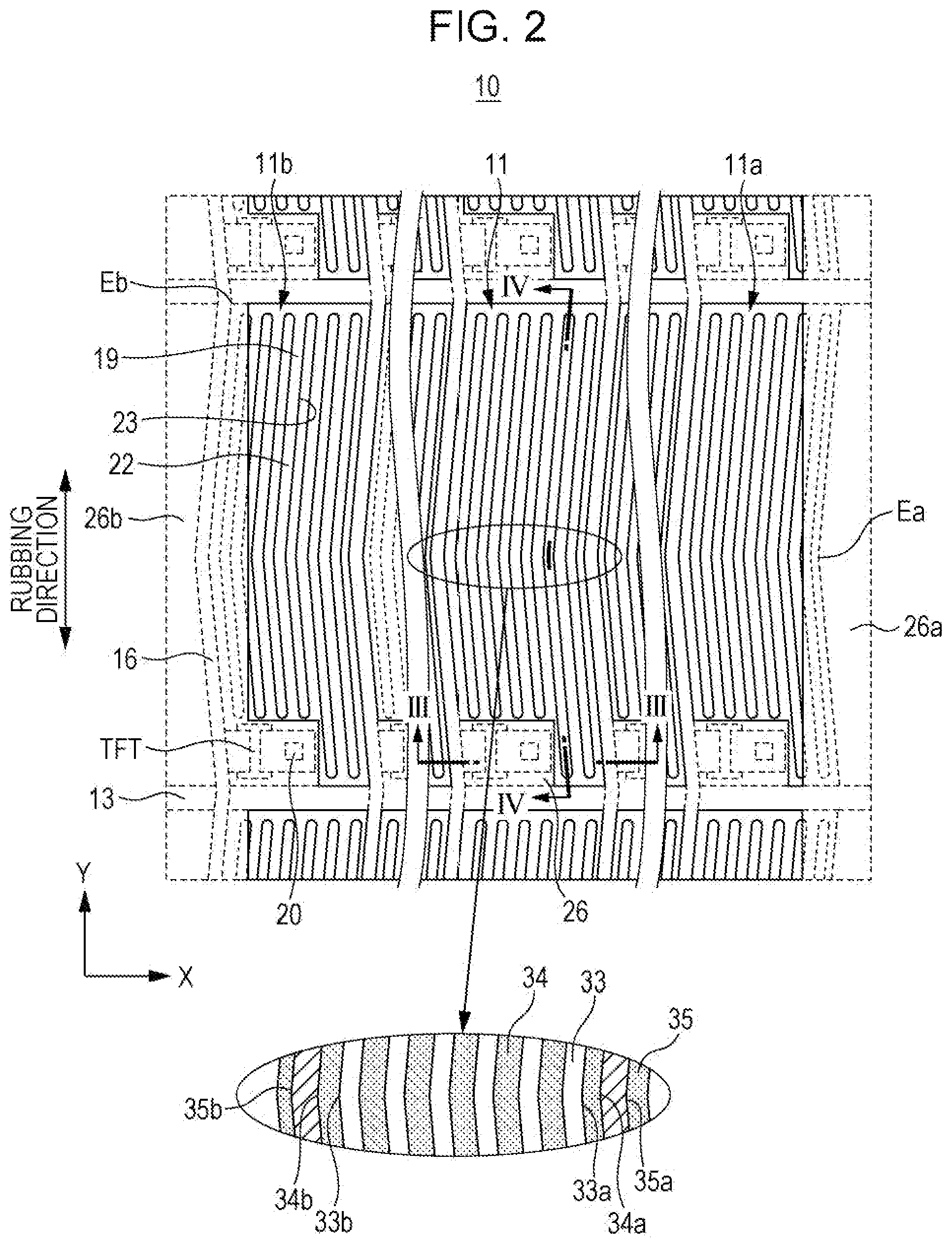 Patent US11774809 Figure 2 – Liquid crystal display panel