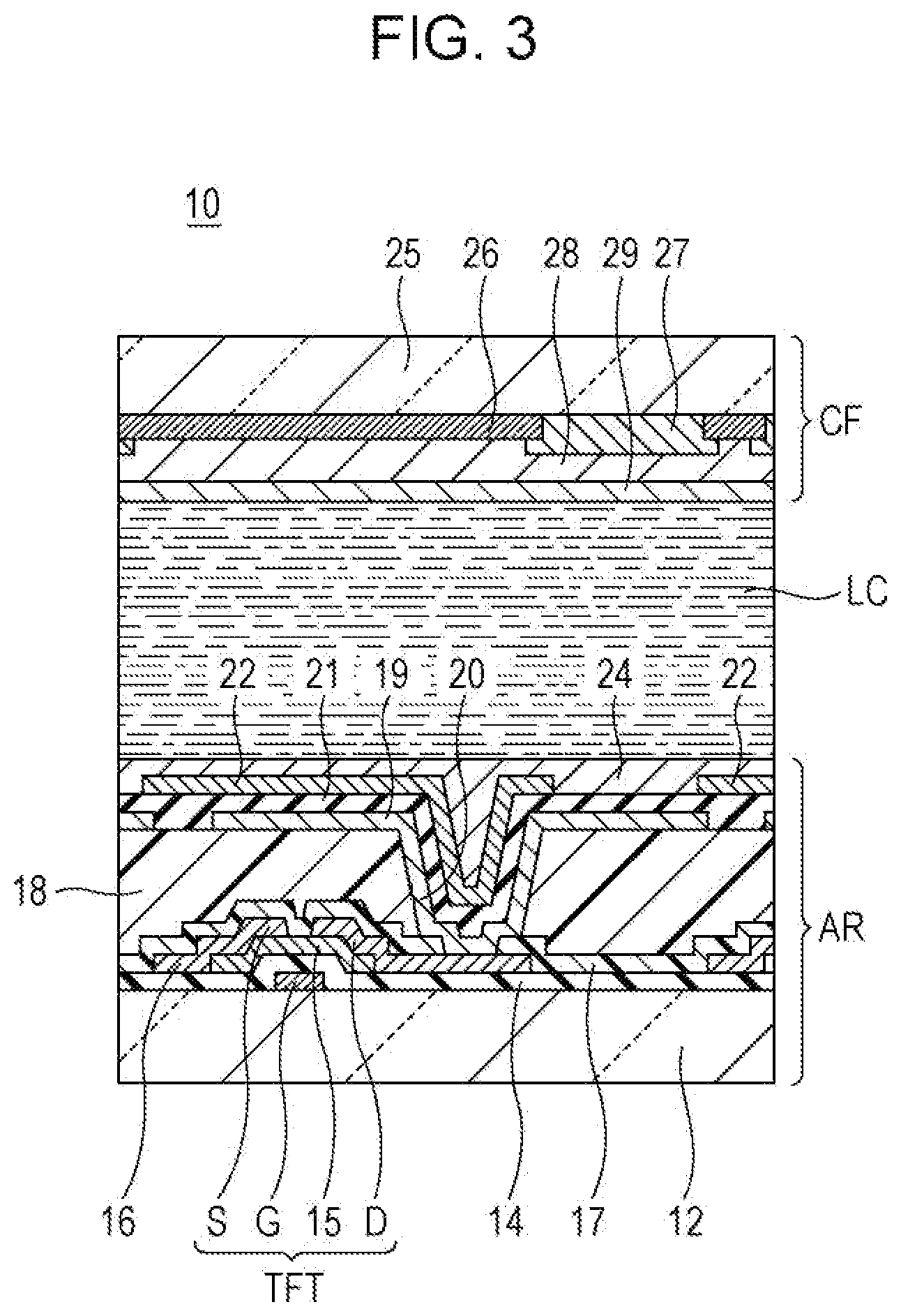 Patent US11774809 Figure 3 – Liquid crystal display panel