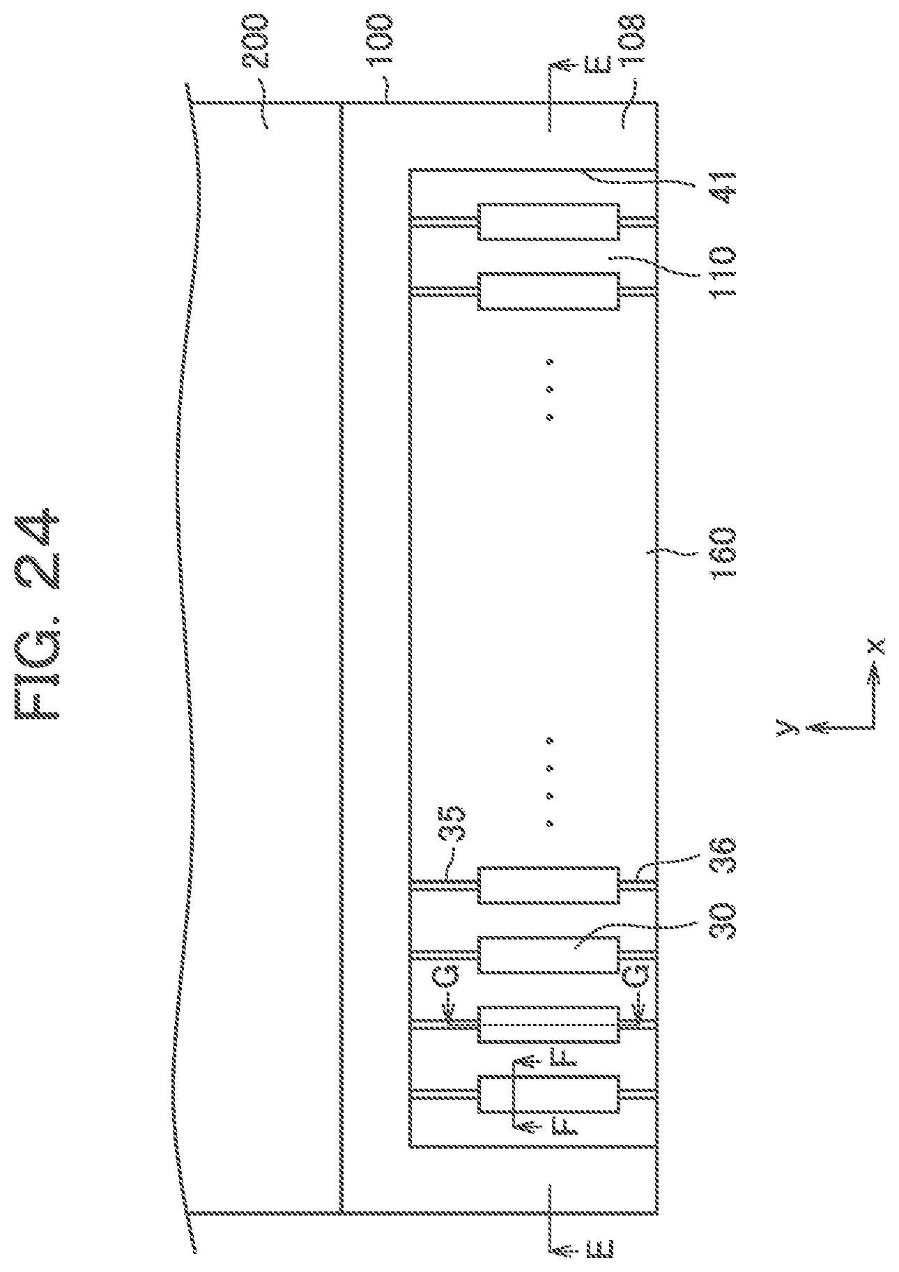 Patent US11774811 Figure 19 – Display device having through holes without overhang in cross section