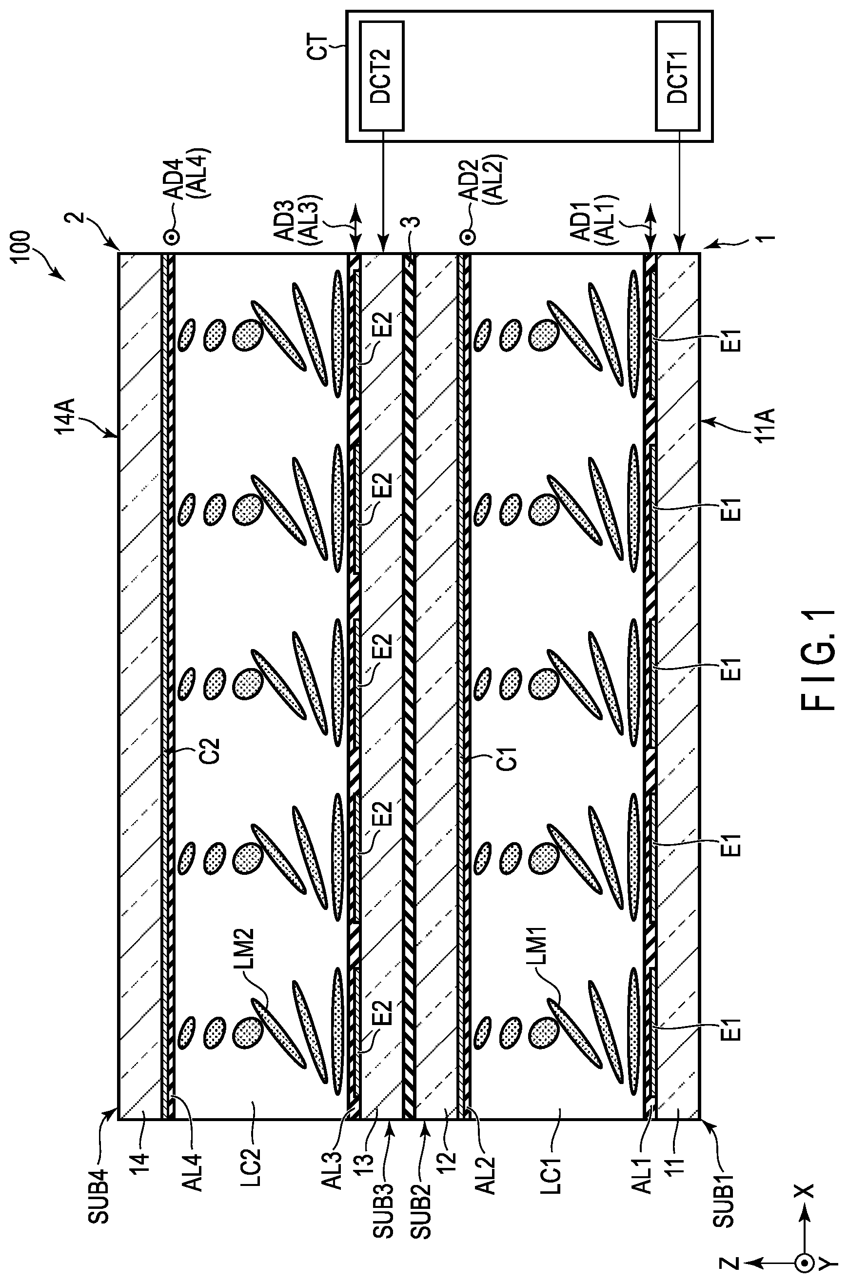 Patent US11774812 — Optical control device — Figure 1