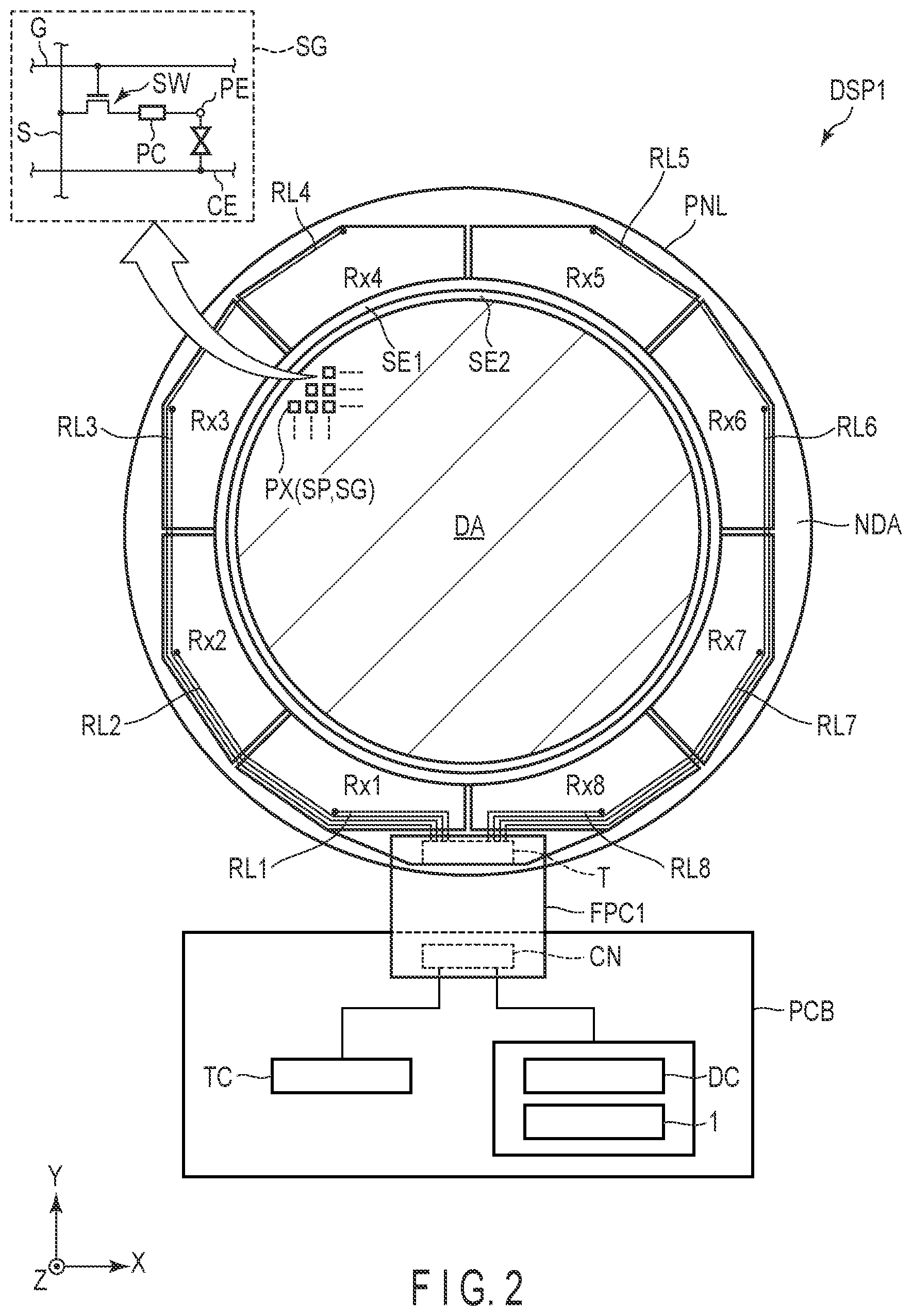 Patent US11774814 Figure 2 – Display device and watch