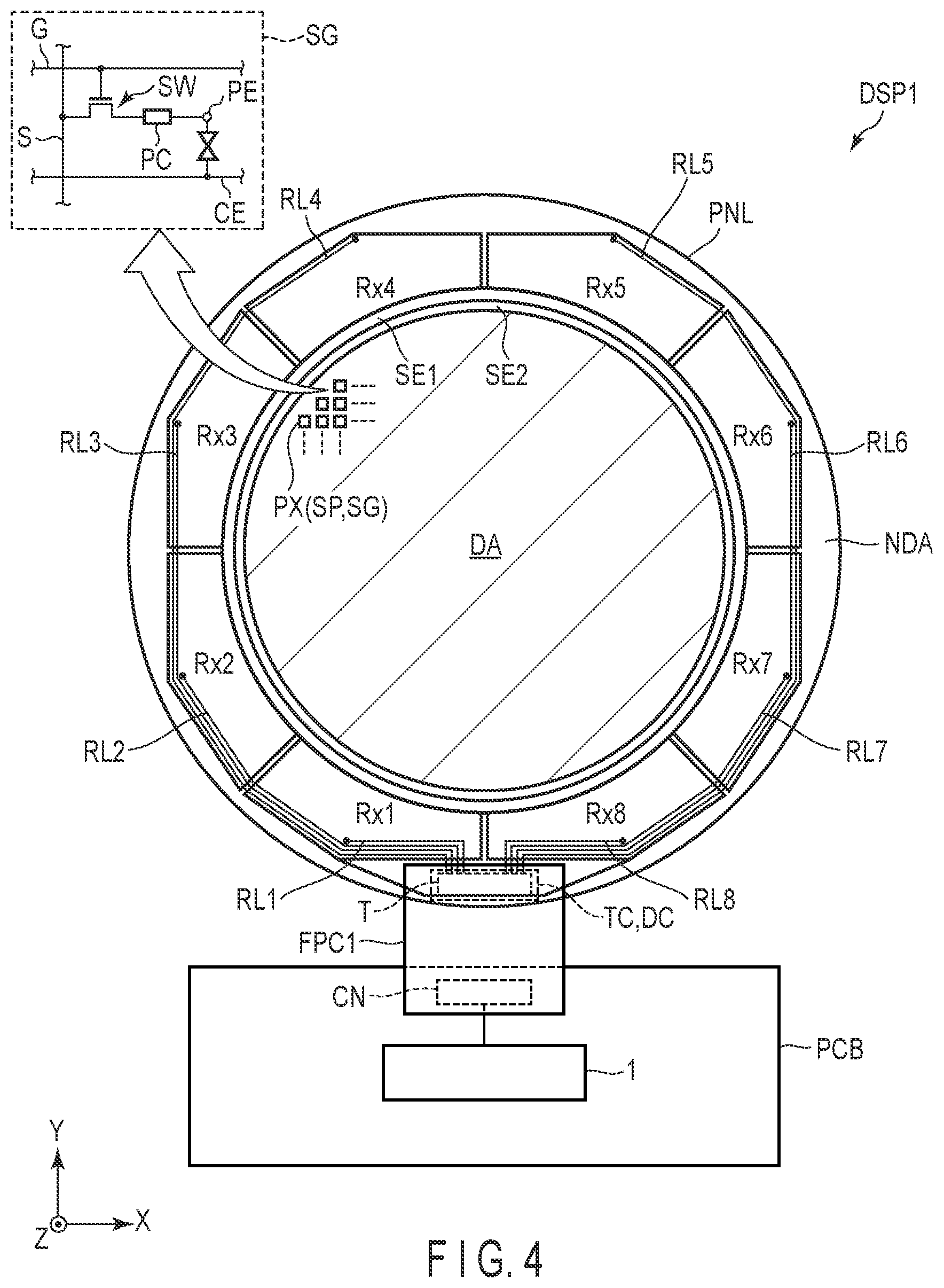 Patent US11774814 Figure 4 – Display device and watch