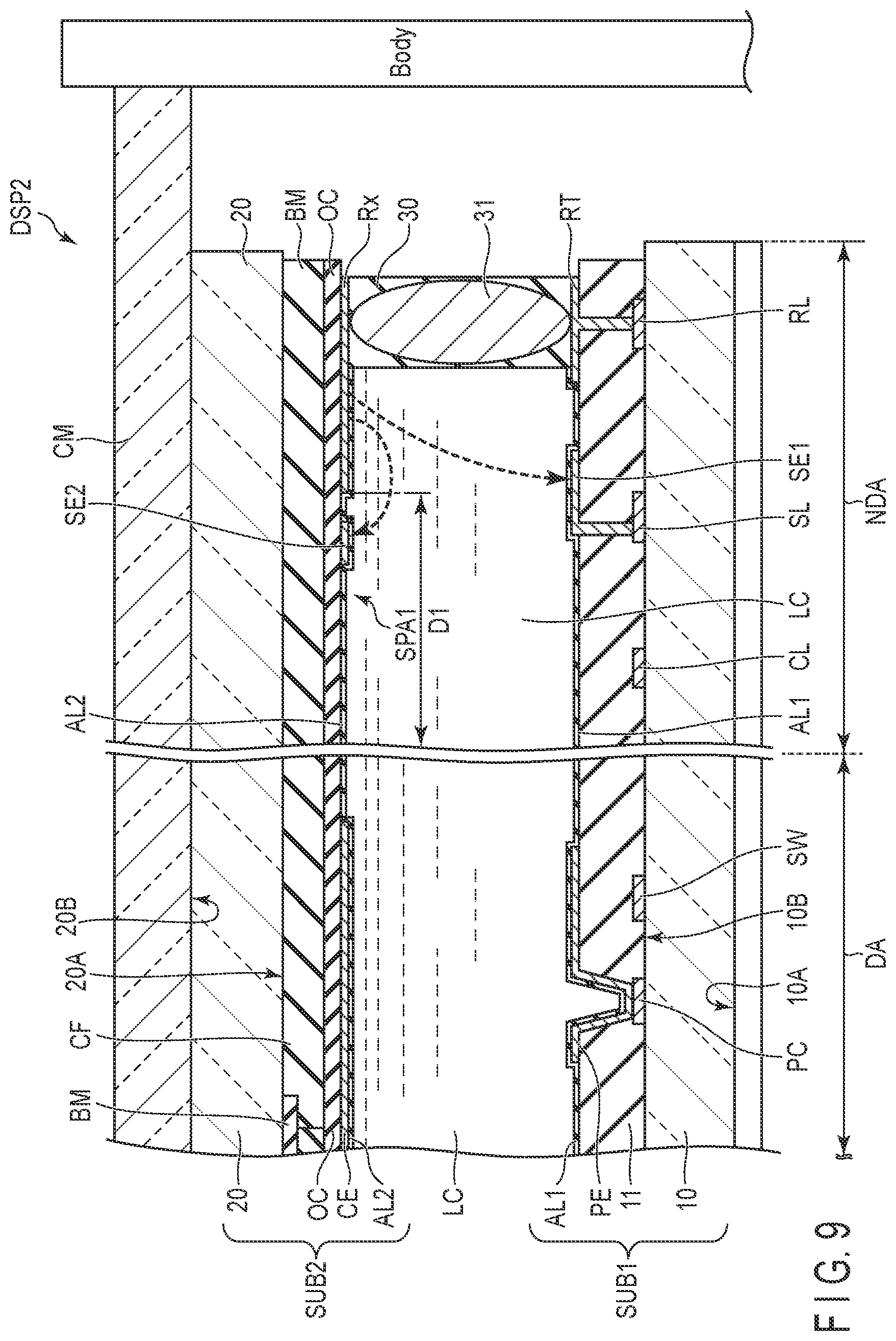 Patent US11774814 Figure 9 – Display device and watch