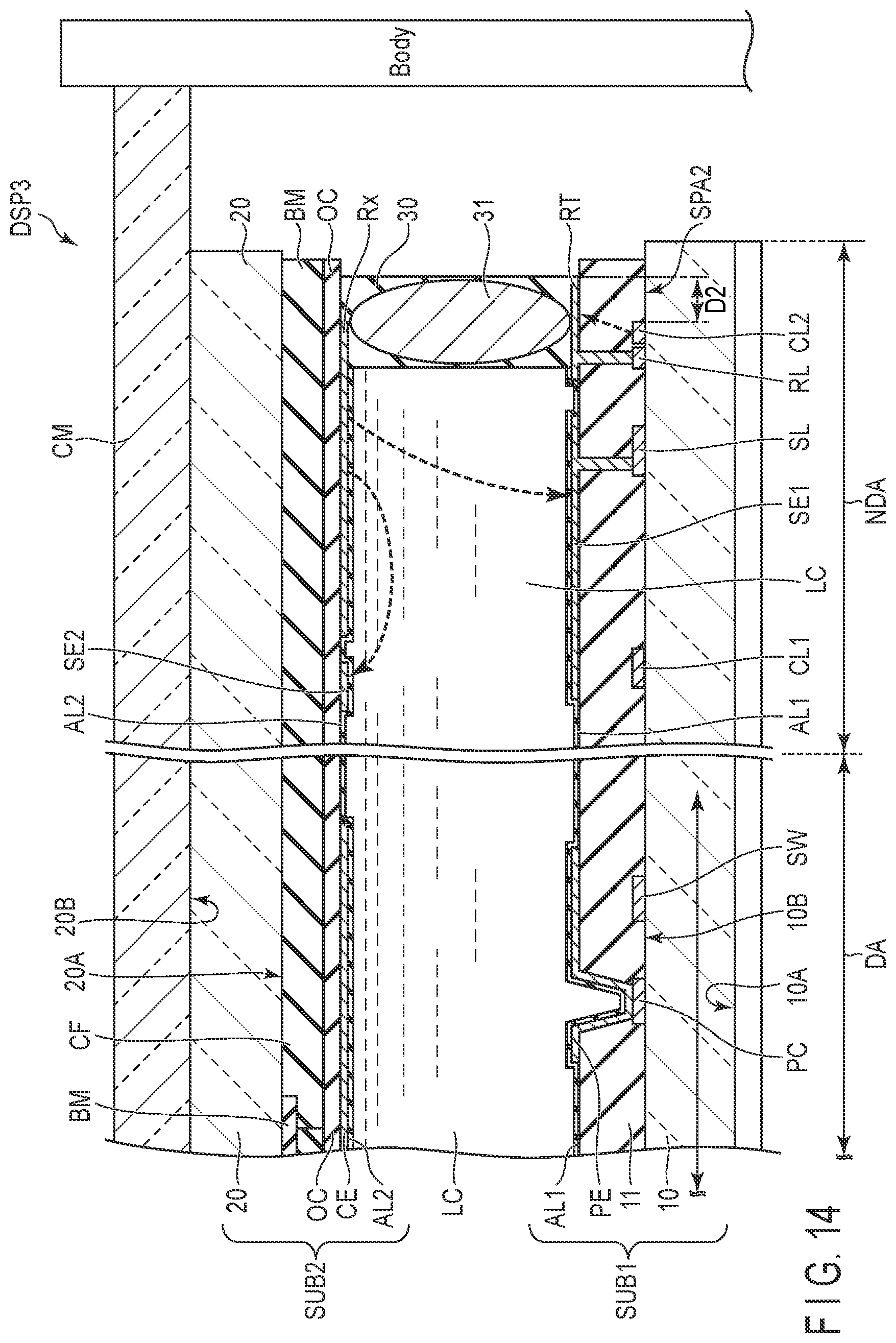 Patent US11774814 Figure 14 – Display device and watch
