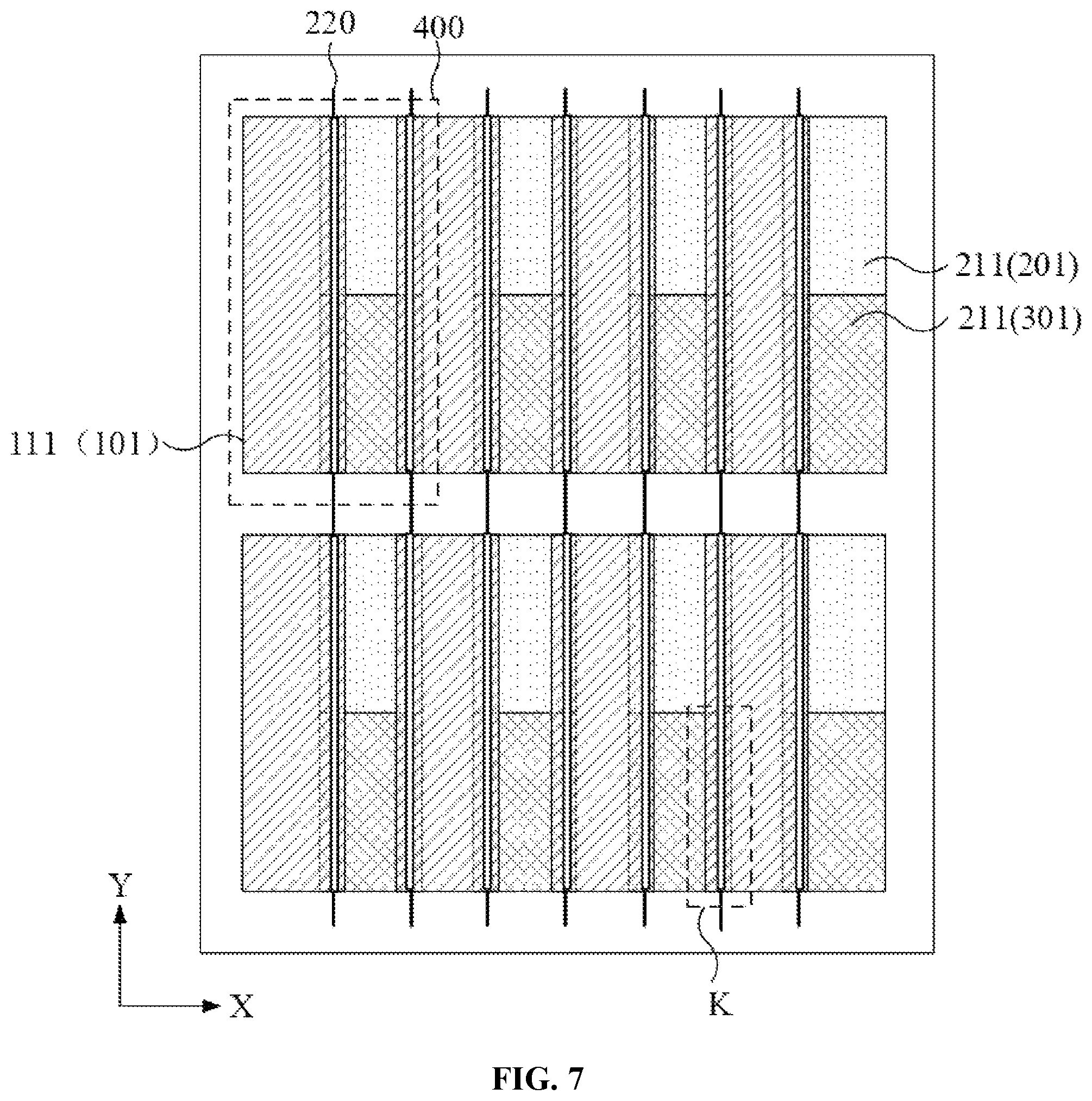 Patent US11774815 Figure 7 – Display panel and display device