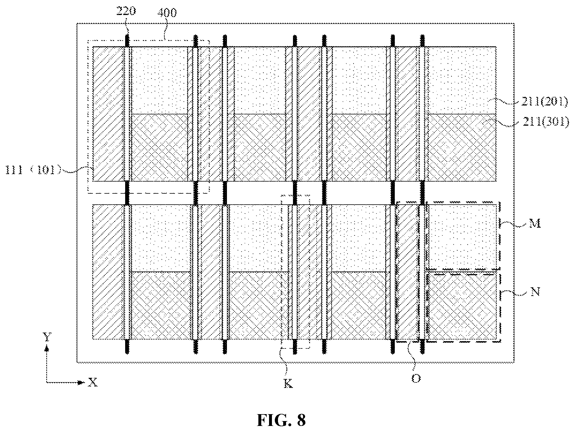 Patent US11774815 Figure 8 – Display panel and display device
