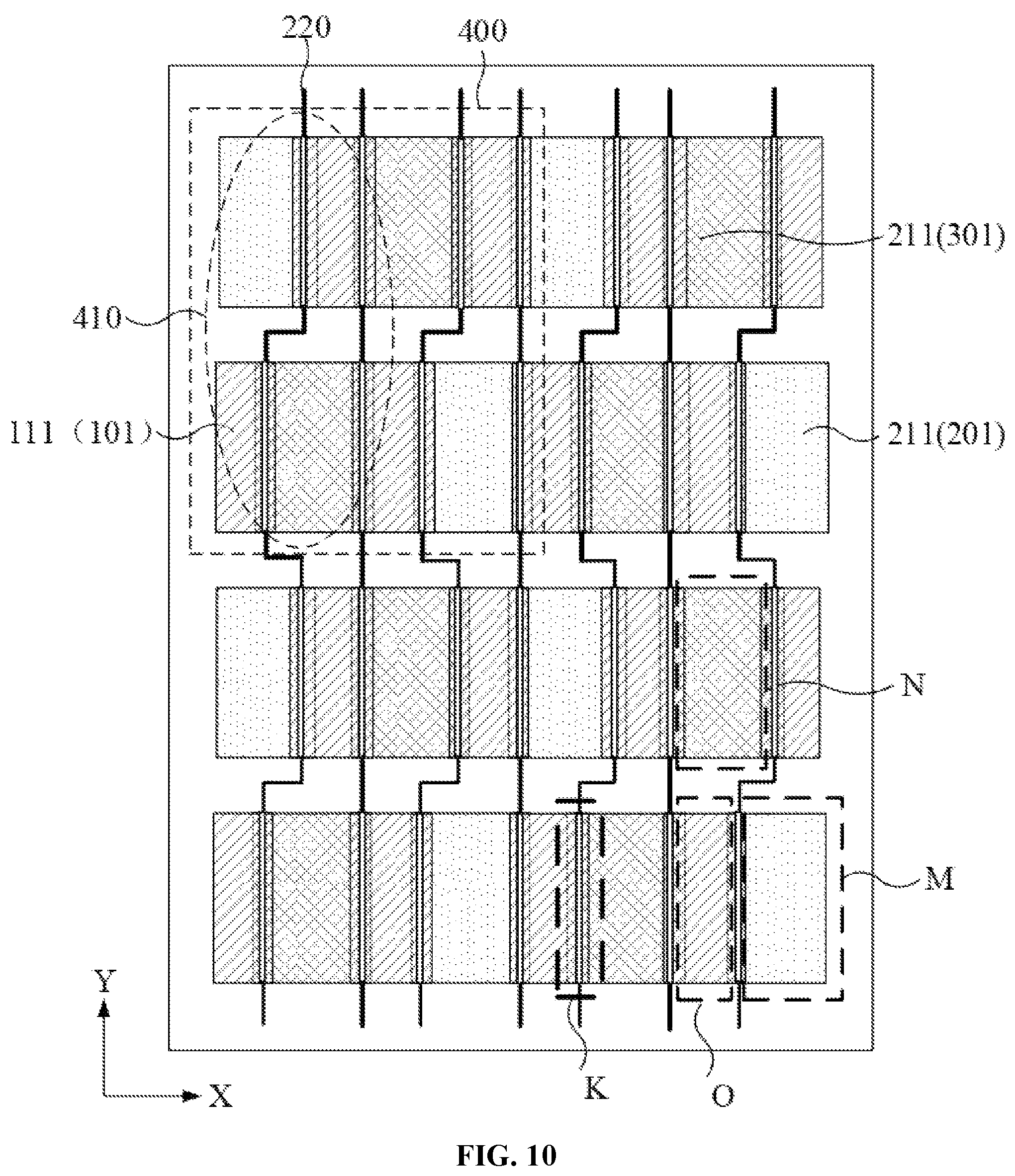 Patent US11774815 Figure 10 – Display panel and display device