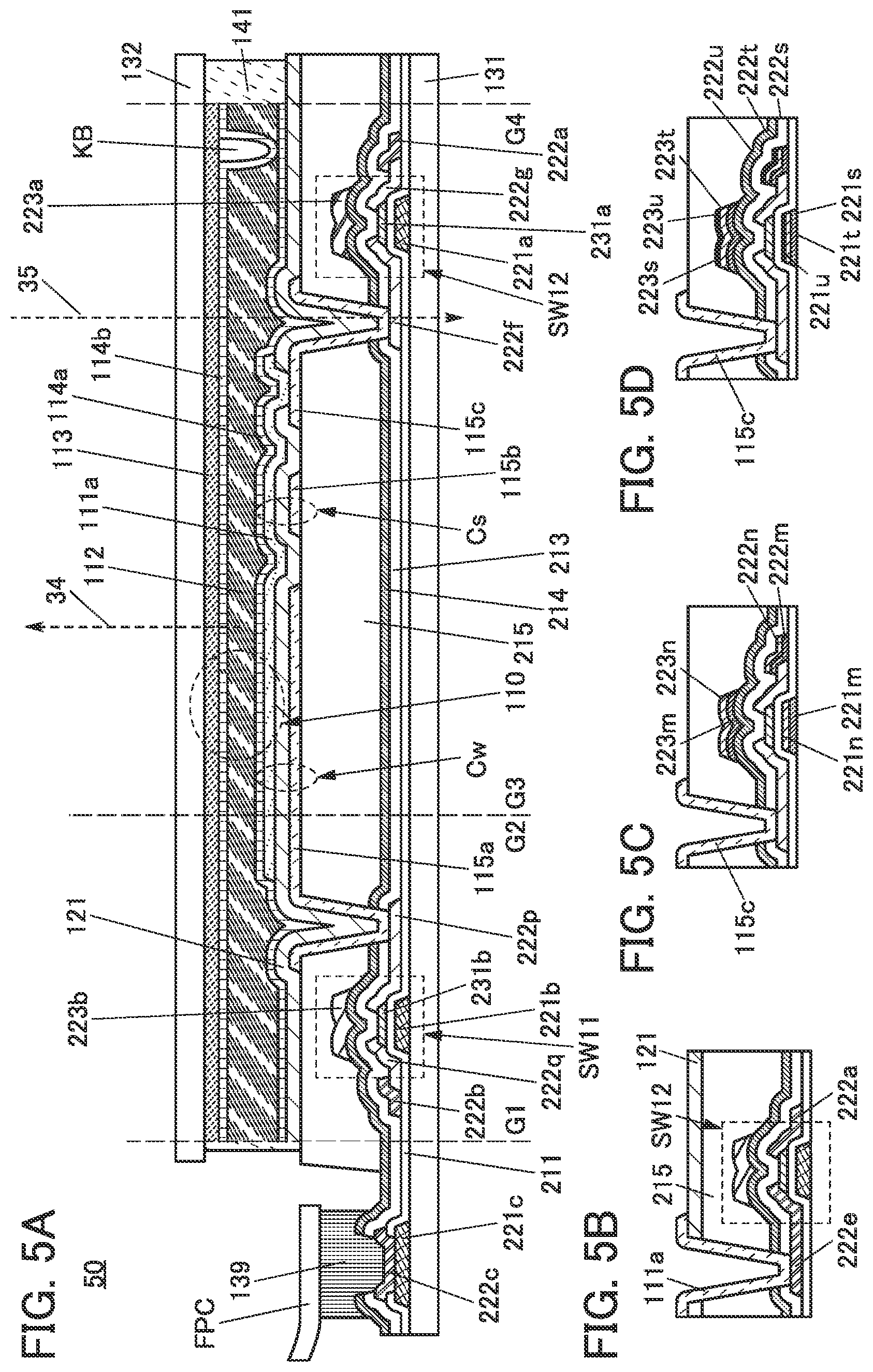 Patent US11774816 Figure 5 – Display device, display module, and electronic device