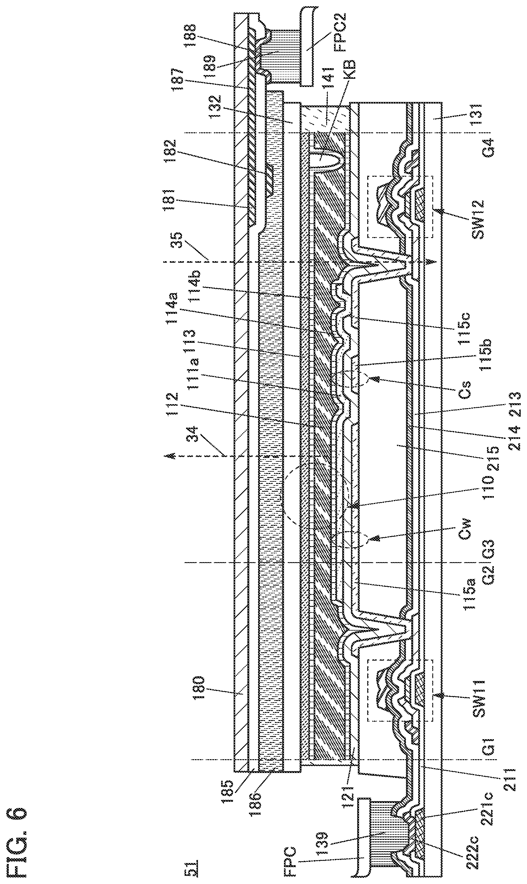Patent US11774816 Figure 6 – Display device, display module, and electronic device