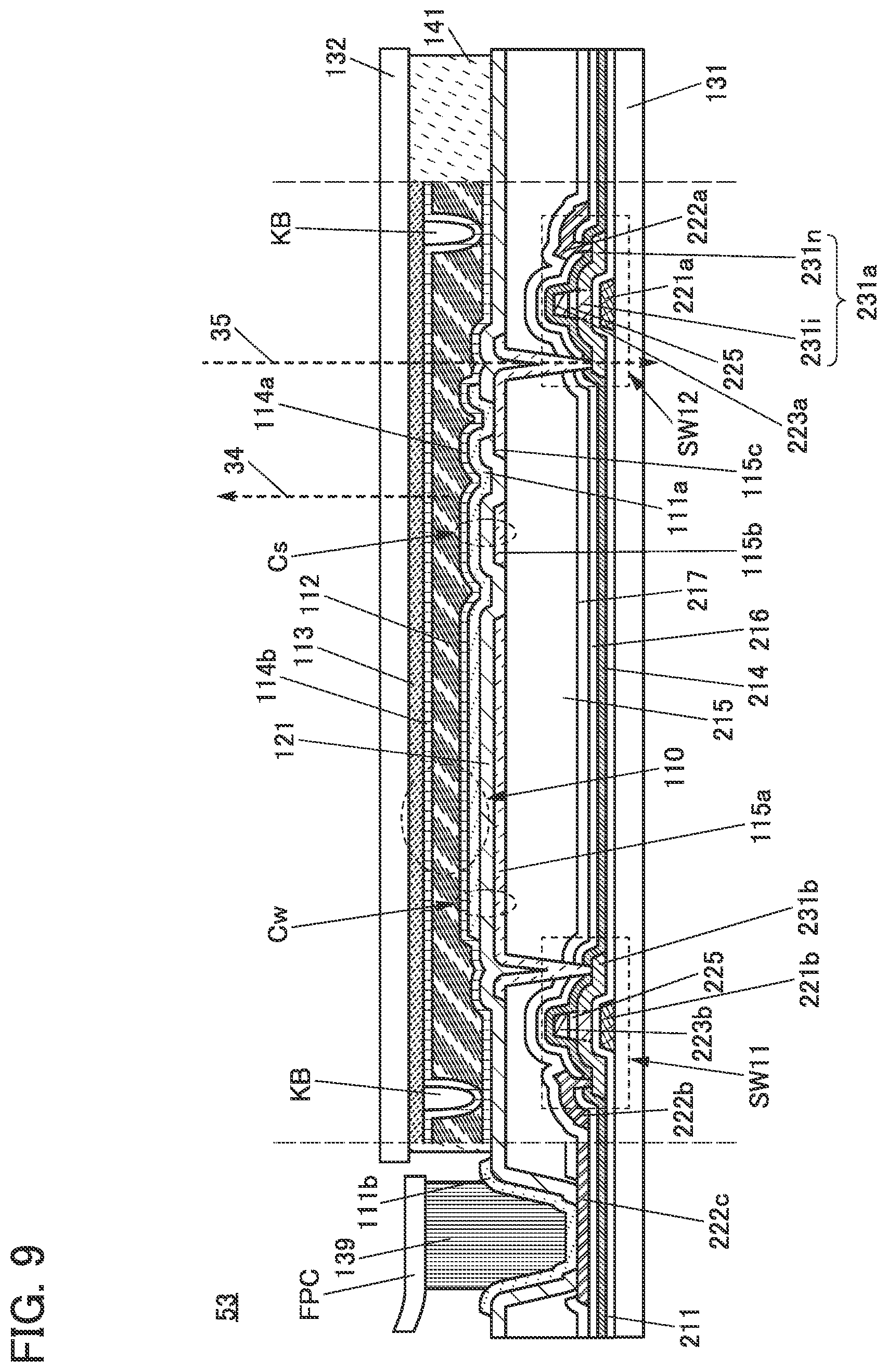 Patent US11774816 Figure 9 – Display device, display module, and electronic device