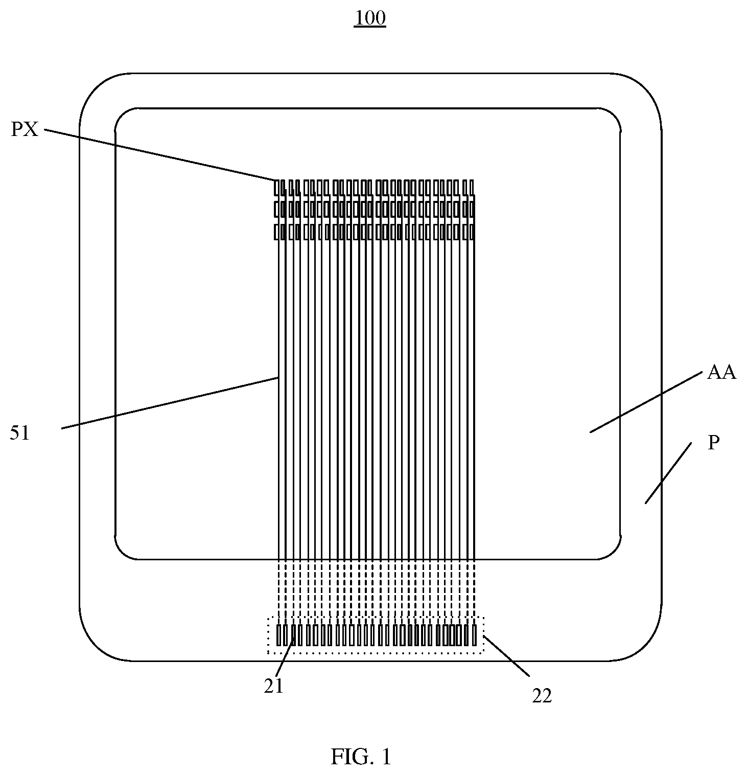 Patent US11774818 Figure 1 – Display panel and electronic apparatus