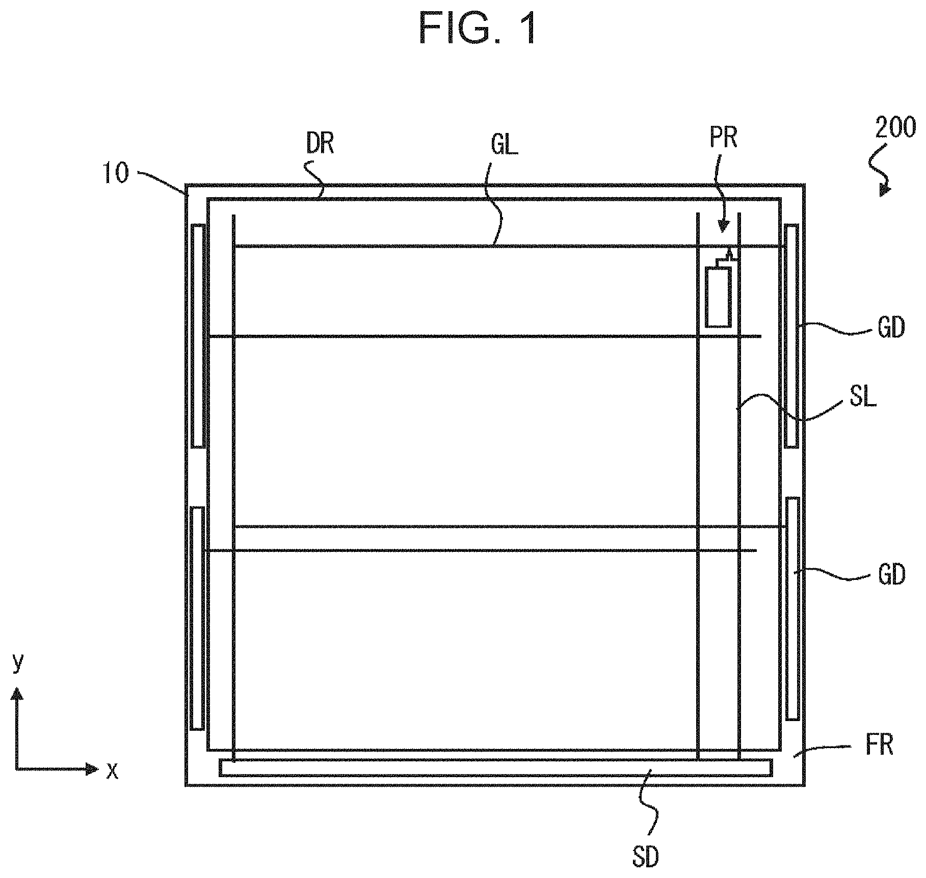 Patent US11774819 Figure 1 – Active matrix substrate and liquid crystal display device