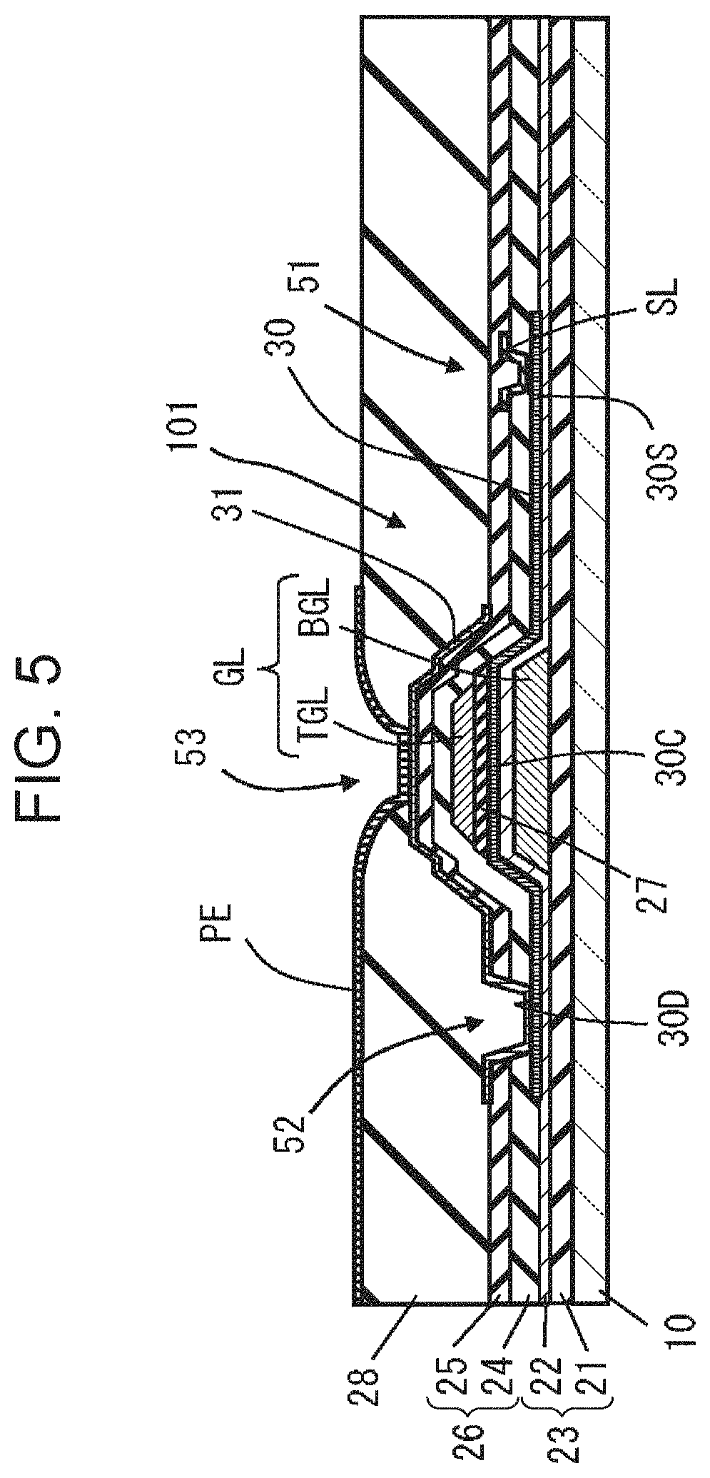 Patent US11774819 Figure 4 – Active matrix substrate and liquid crystal display device