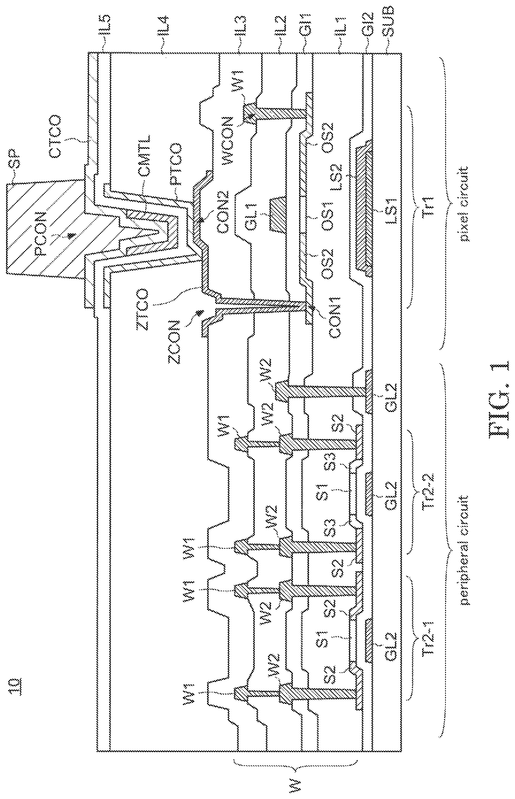 Patent US11774820 Figure 1 – Display device