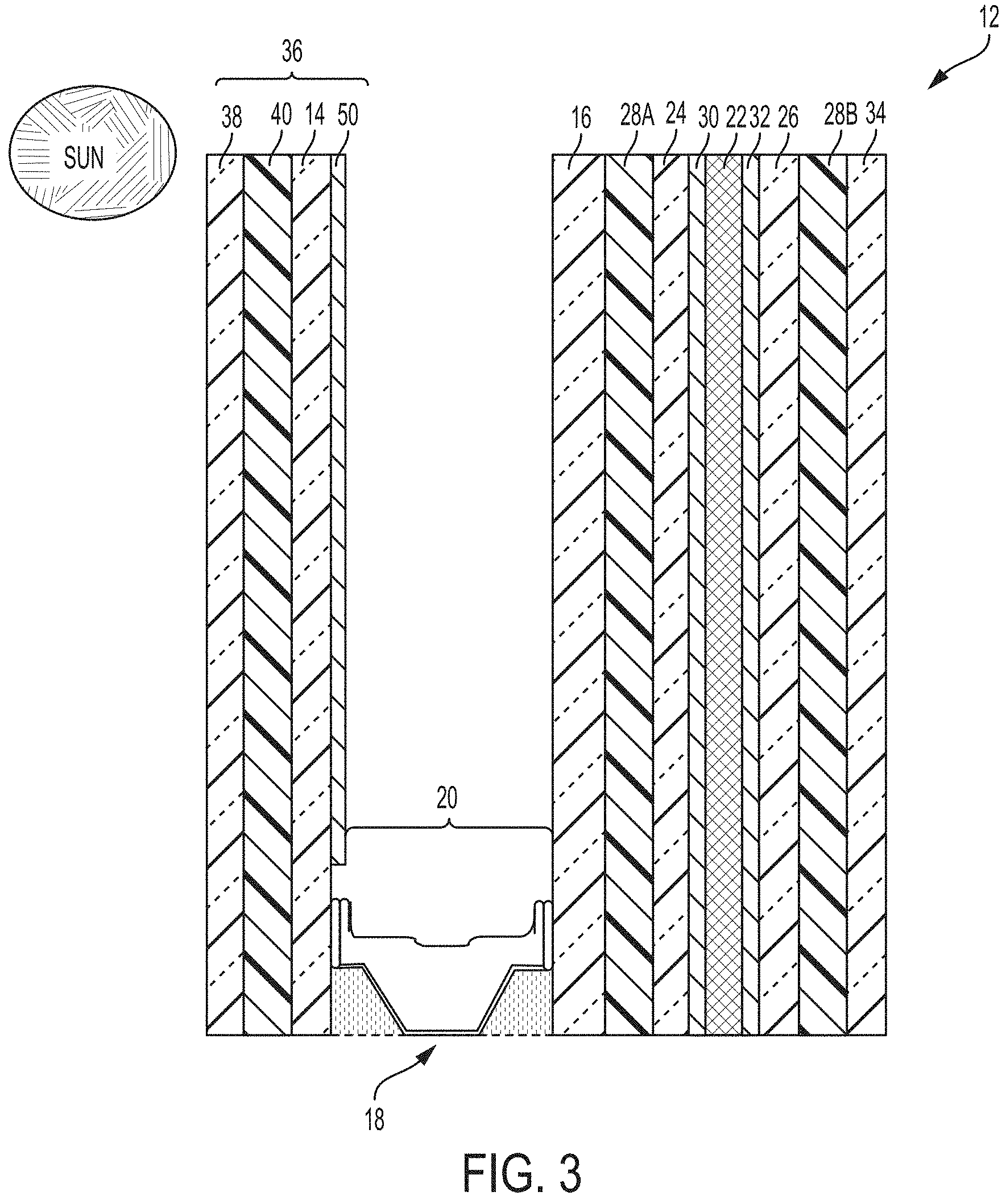 Patent US11774825 Figure 3 – High performance privacy glazing structures