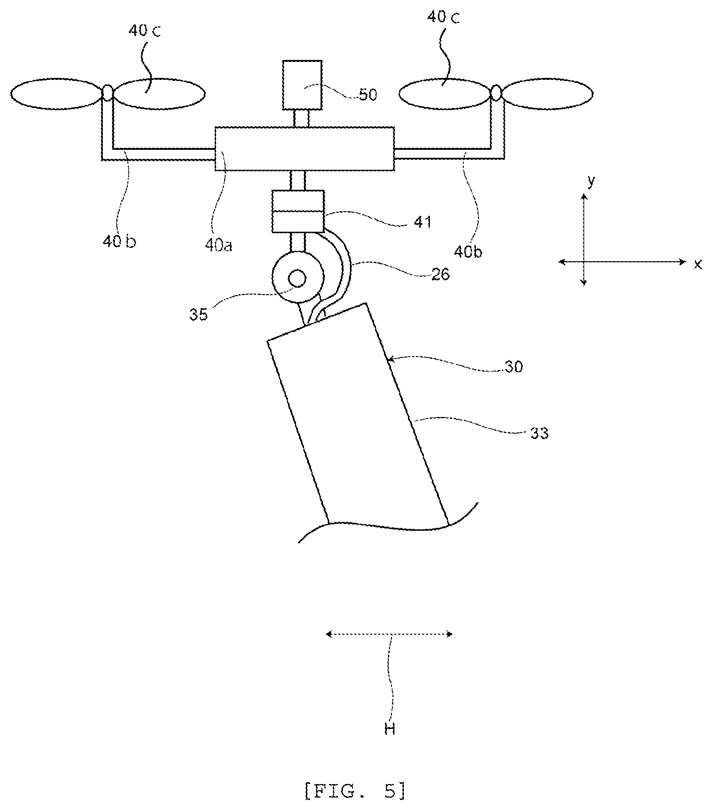 Patent US11774832 Figure 5 – High-place observation device including an extendable rod-shaped body and a detachable rotorcraft