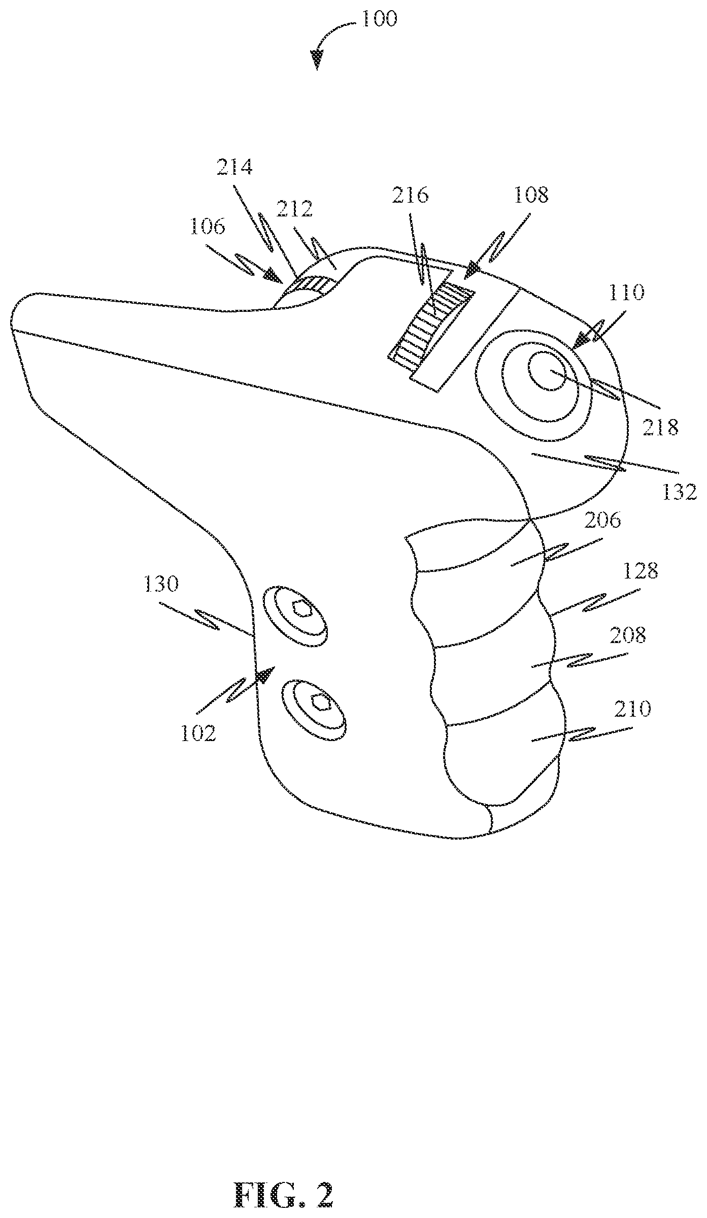 Patent US11774833 Figure 2 – Methods, systems, apparatuses, and devices for facilitating controlling operation of a content capturing device