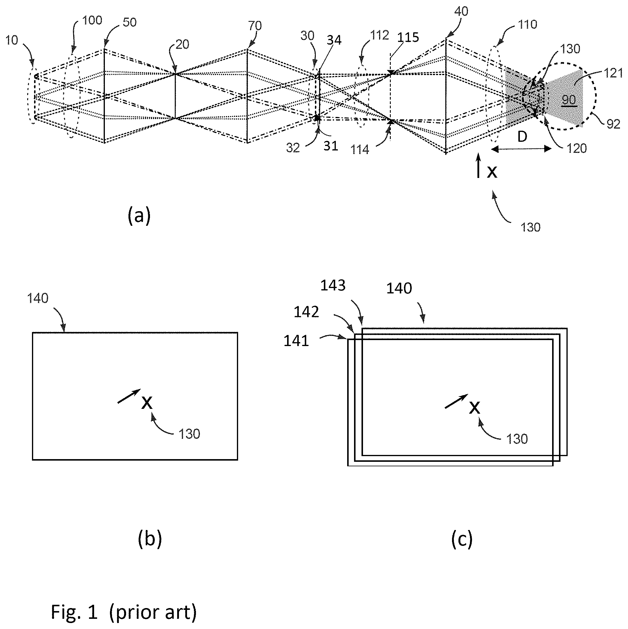 Patent US11774835 Figure 1 – Light-field virtual and mixed reality system having foveated projection