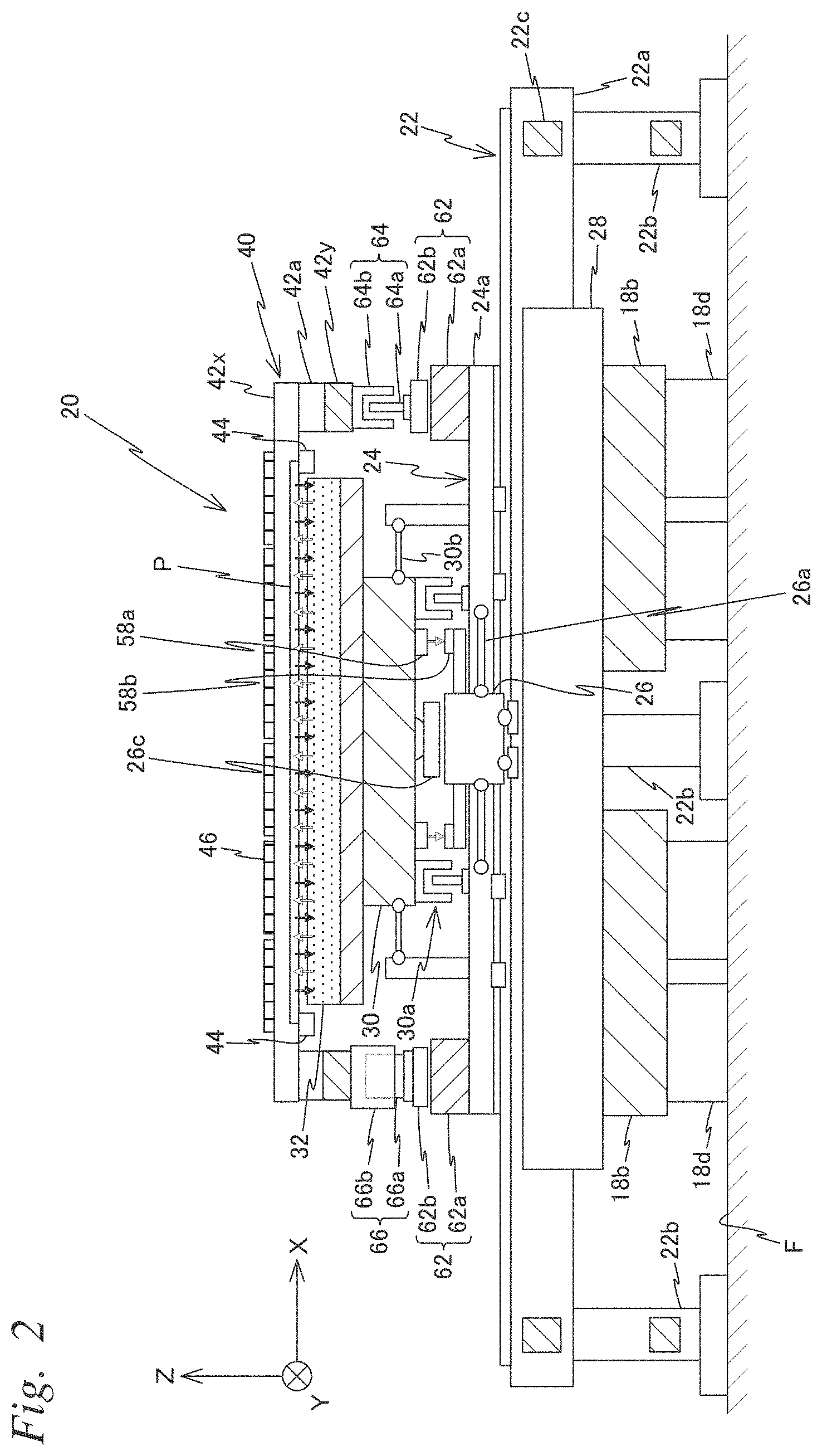 Patent US11774864 Figure 2 – Carrier device, exposure apparatus, exposure method, manufacturing method of flat-panel display, device manufacturing method, and carrying method