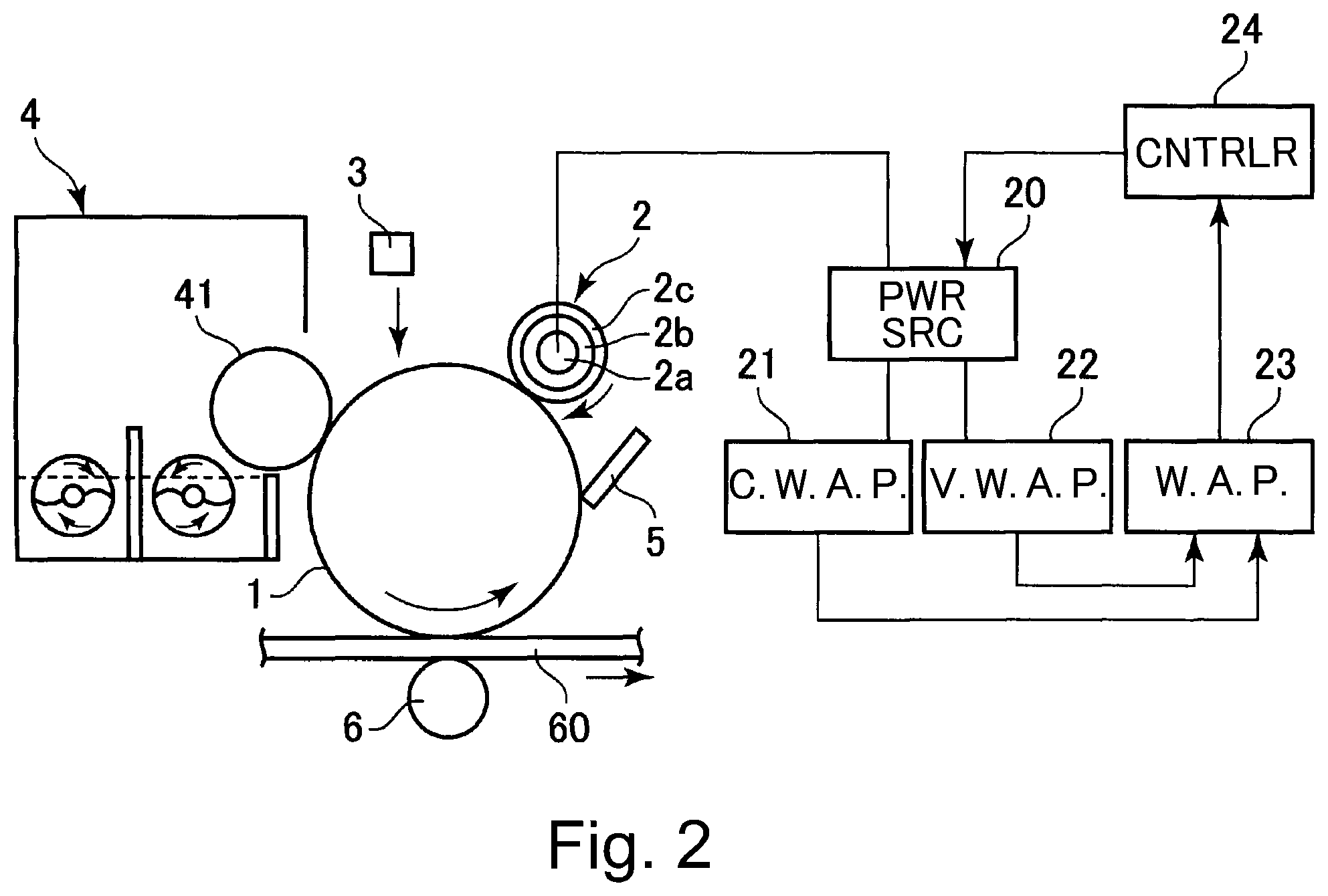Patent US11774873 Figure 2 – Image forming apparatus calculating a complex number of a discharge current waveform for determining a value of the AC charging voltage