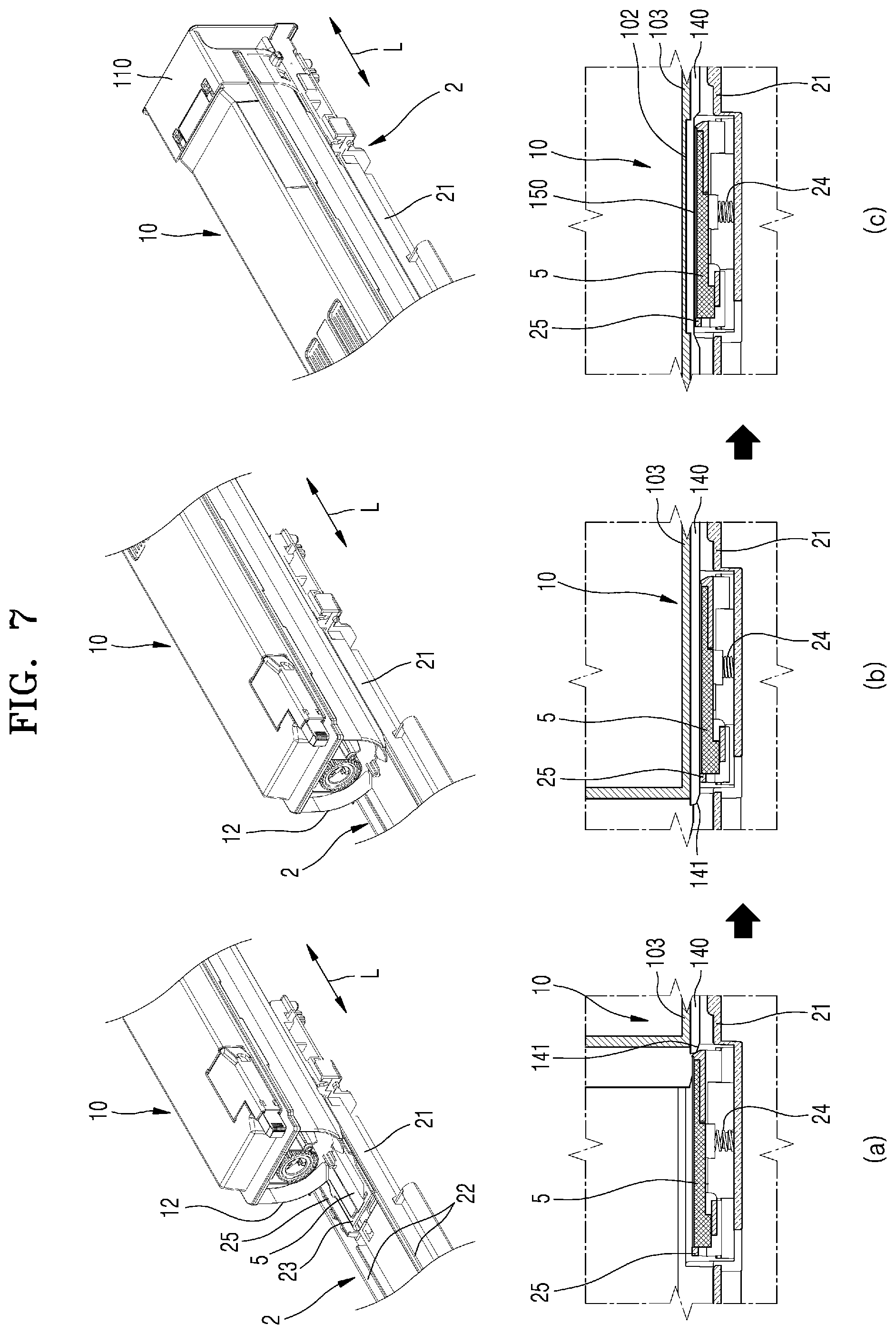 Patent US11774877 Figure 7 – Developer cartridge including structure for detecting developer end