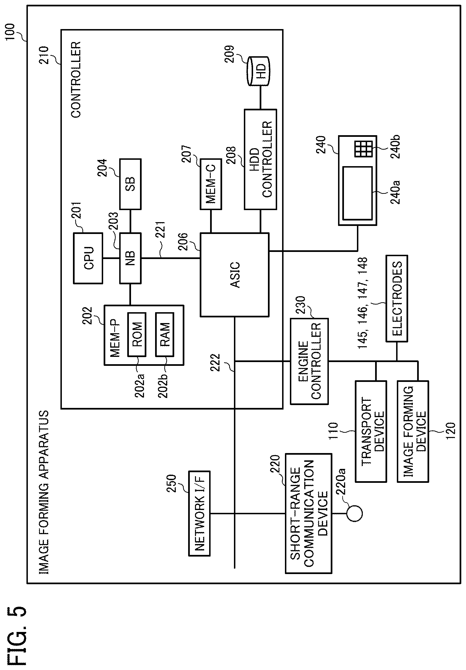 Patent US11774878 Figure 5 – Amount-of-remaining-toner detecting device, image forming apparatus, method for detecting amount of remaining toner, and non-transitory recording medium