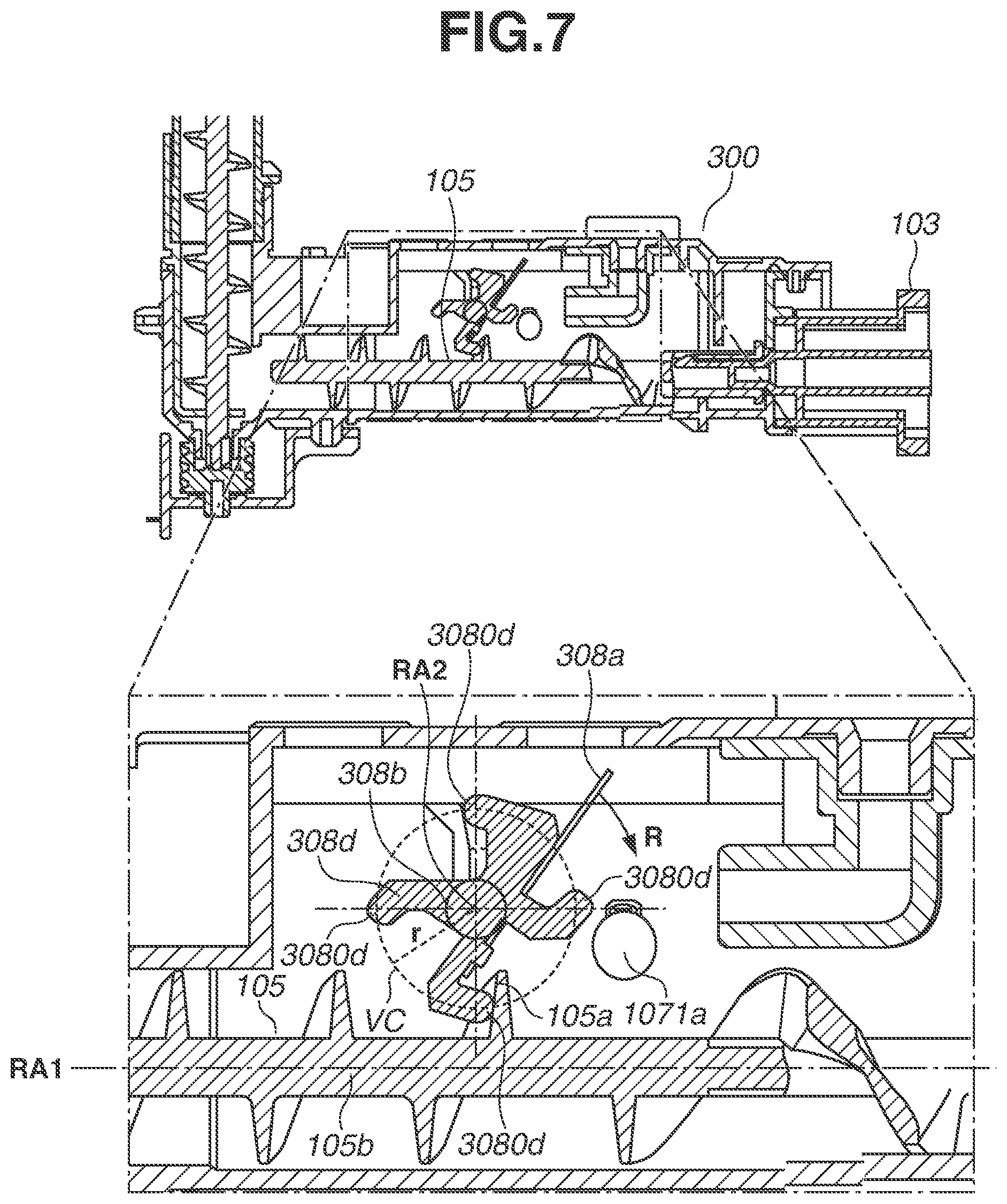 Patent US11774879 Figure 7 – Toner conveying apparatus having a light transmission portion