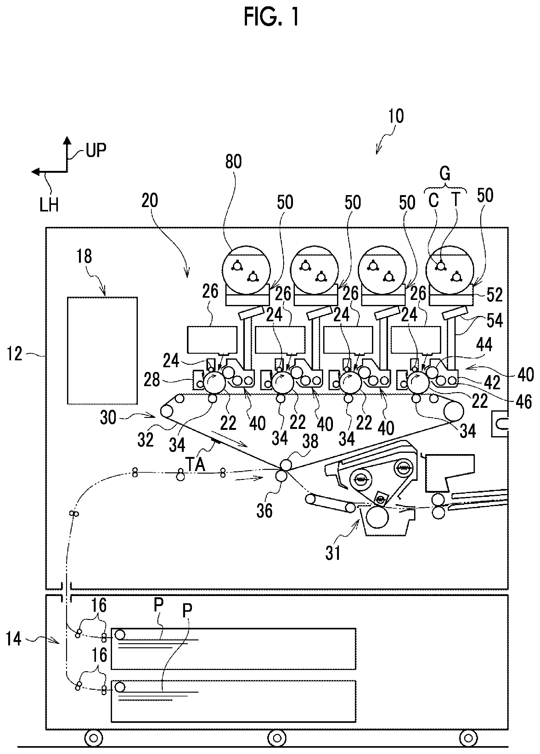 Patent US11774882 Figure 1 – Connection structure and image forming apparatus