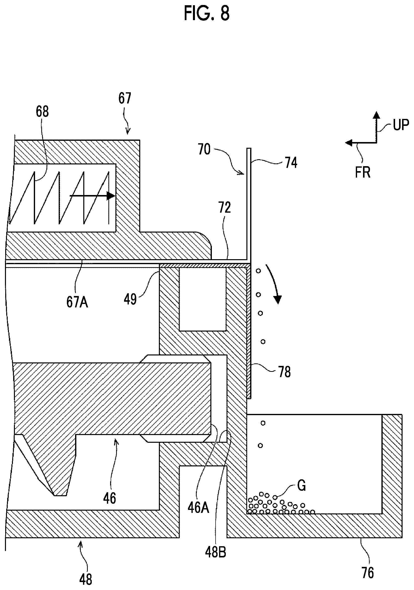 Patent US11774882 Figure 8 – Connection structure and image forming apparatus