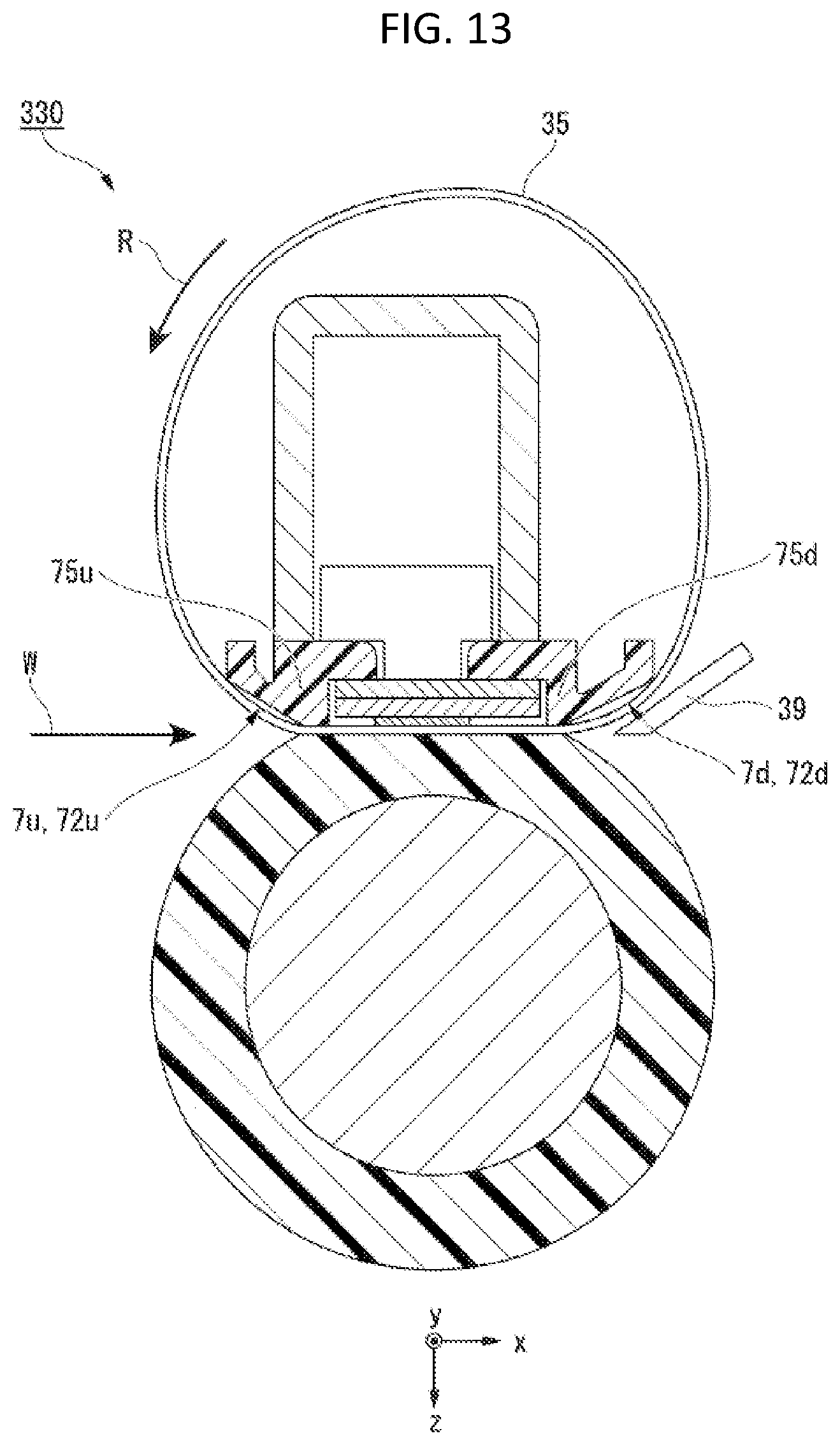 Patent US11774886 Figure 13 – Heating unit with support member and image processing apparatus incorporating a heating unit