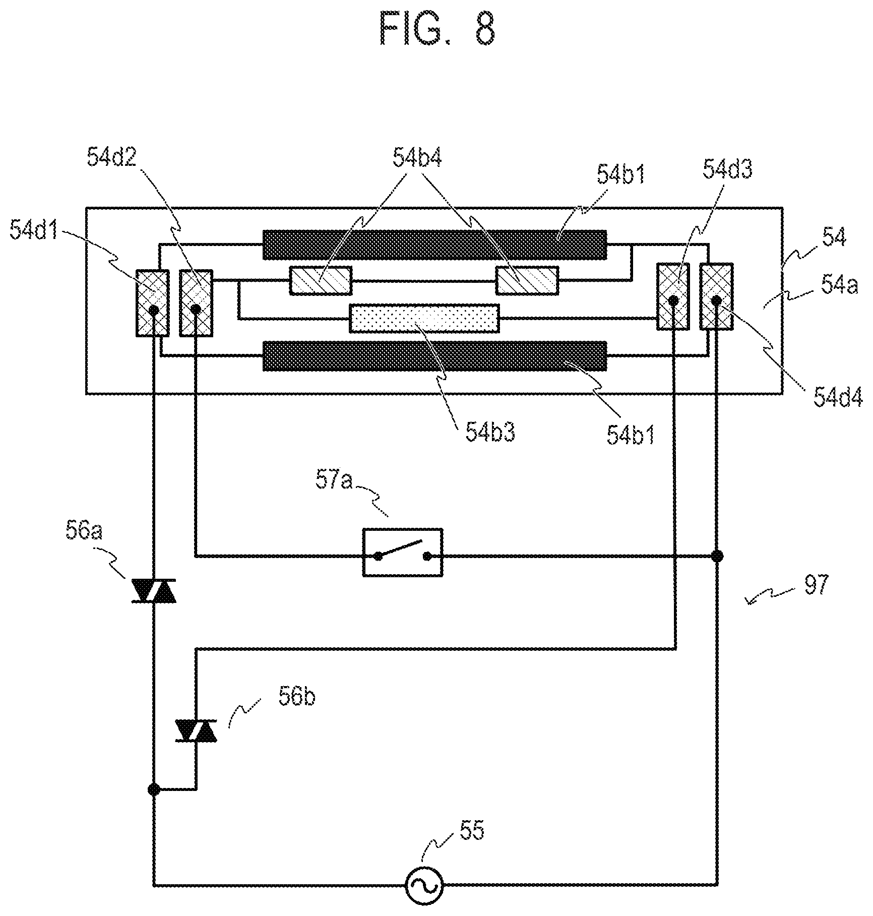 Patent US11774888 Figure 8 – Heating apparatus including a plurality of heat generation members, fixing apparatus, and image forming apparatus