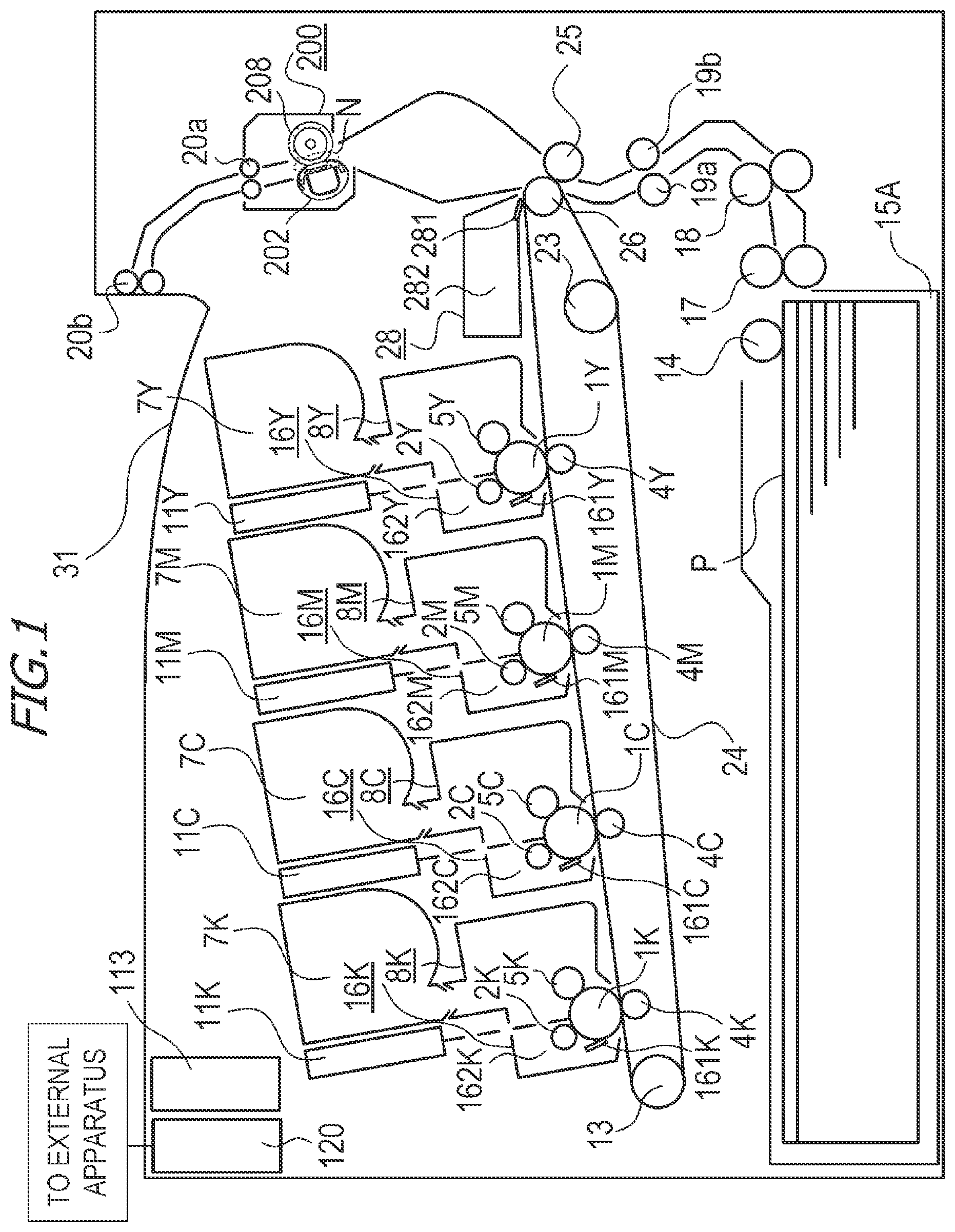 Patent US11774890 Figure 1 – Image forming apparatus
