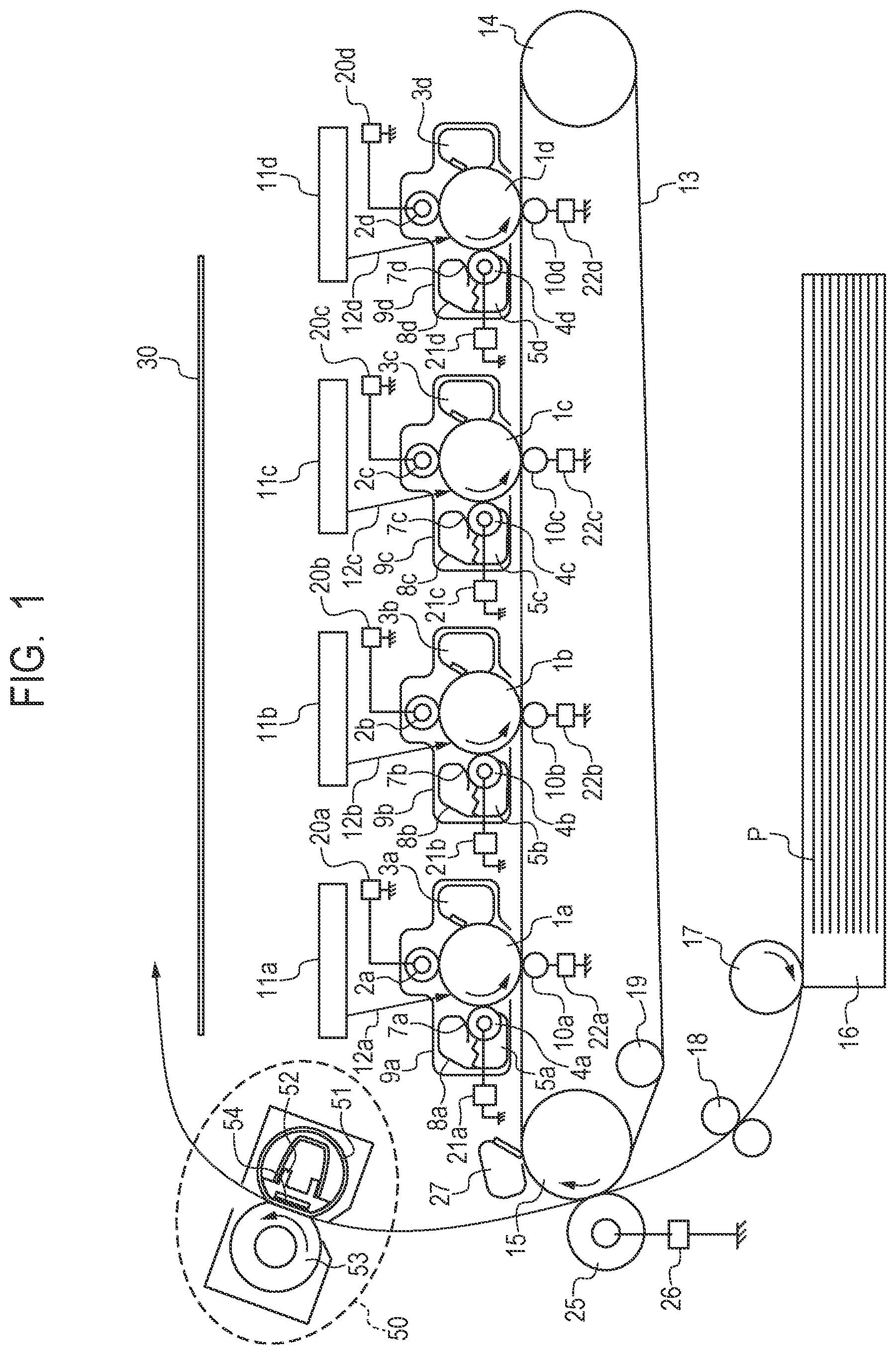 Patent US11774891 Figure 1 – Heater including a plurality of heat generation members, fixing apparatus, and image forming apparatus
