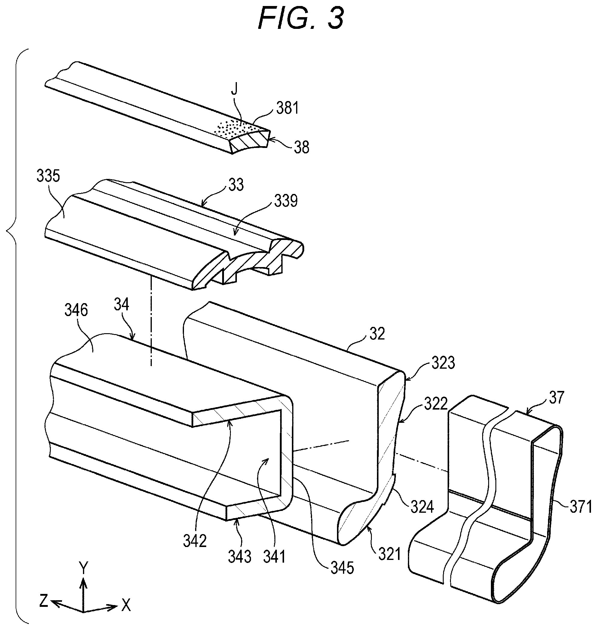 Patent US11774892 Figure 3 – Fixing apparatus containing non-rotary pad and pressure application part, and image forming apparatus containing same