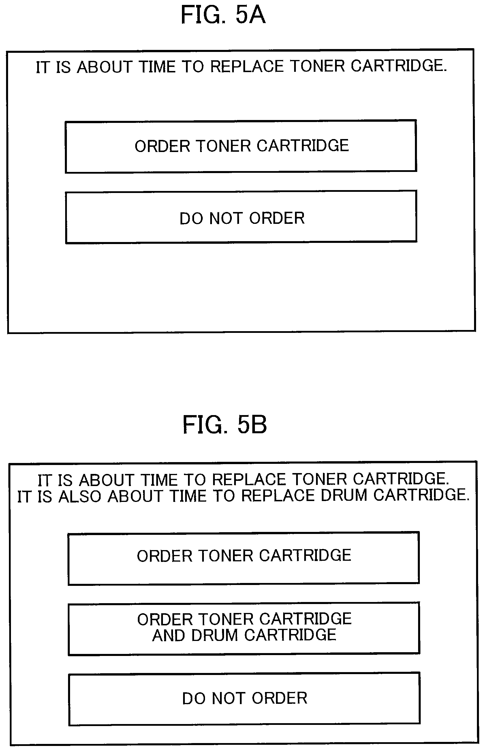 Patent US11774894 Figure 5 – Image forming apparatus capable of determining whether to order new drum cartridge together with new toner cartridge